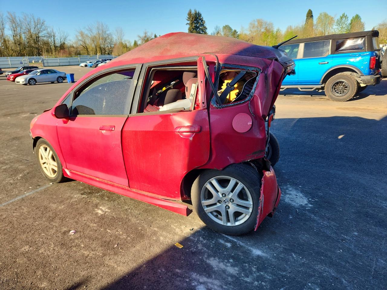 2008 Honda Fit Sport Burgundy vin: JHMGD38618S026652