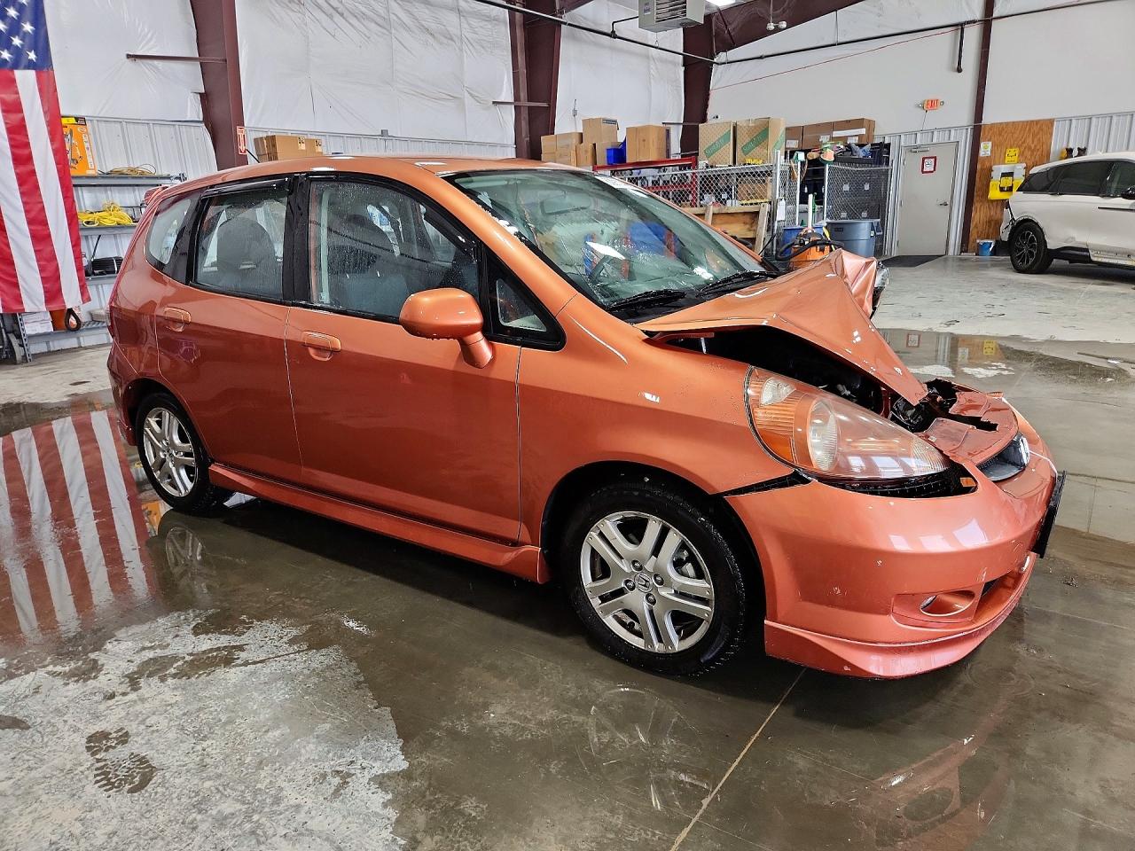 2008 Honda Fit Sport Orange vin: JHMGD38618S033441