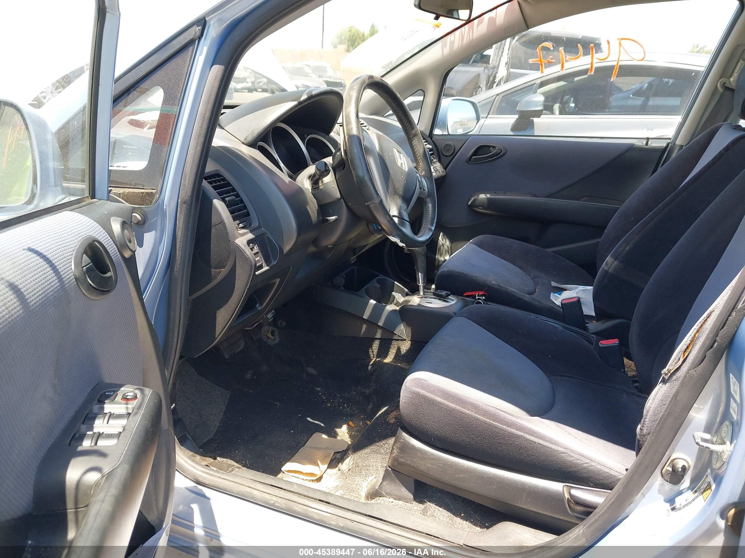 2008 Honda Fit Sport Light Blue vin: JHMGD38618S041815