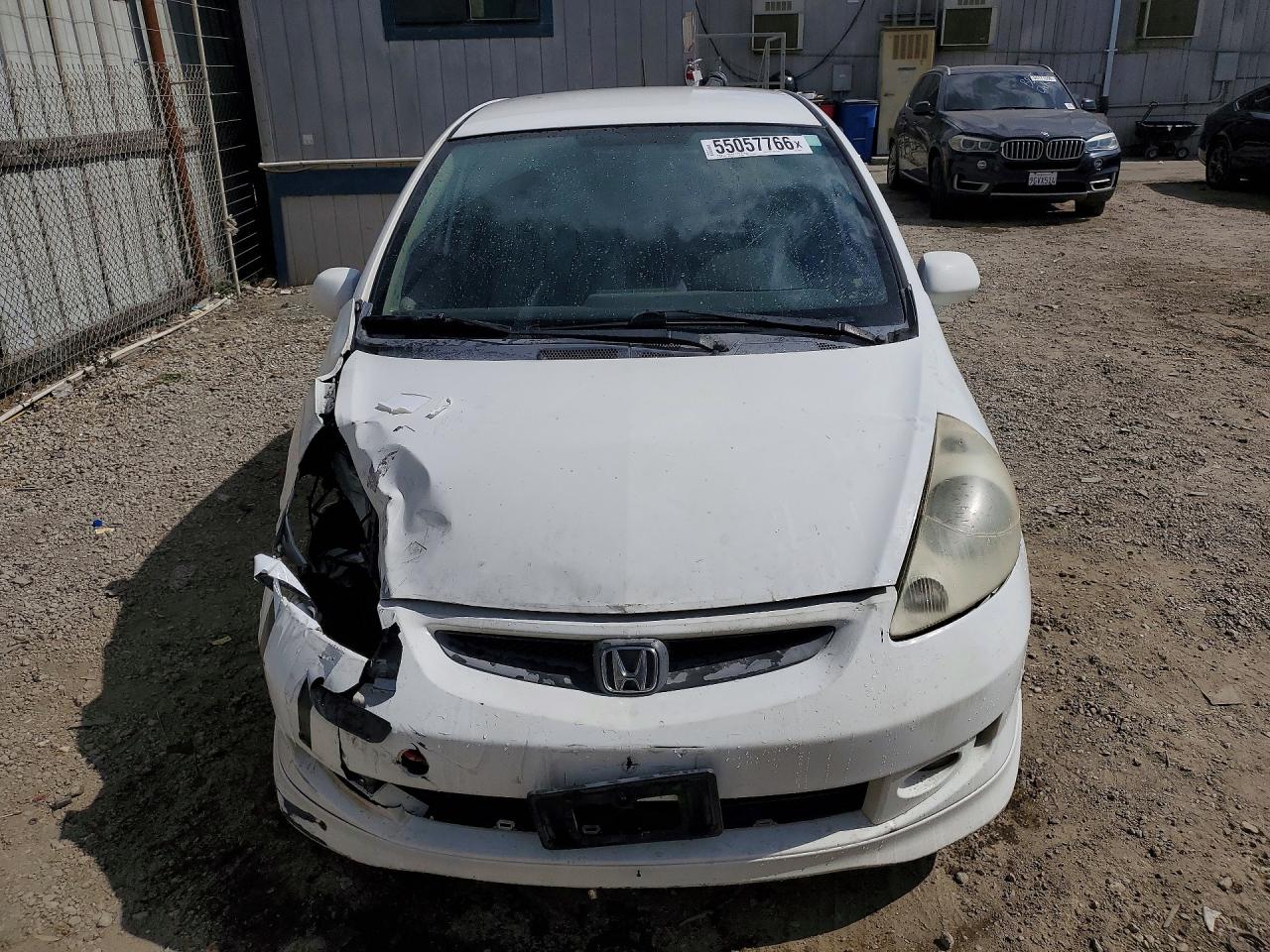 2007 Honda Fit S White vin: JHMGD38627S030367