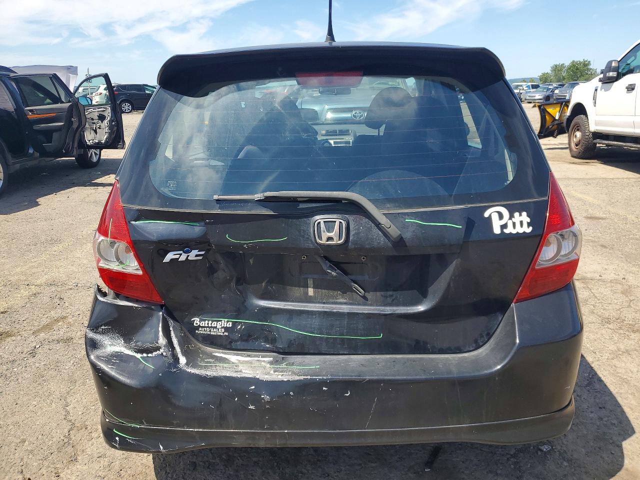 2007 Honda Fit S Black vin: JHMGD38627S033365