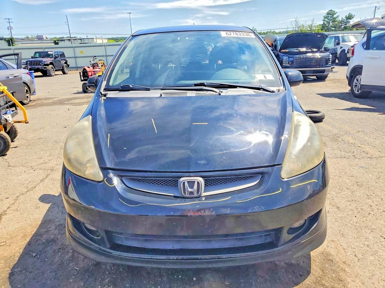 2007 Honda Fit S Black vin: JHMGD38627S033365