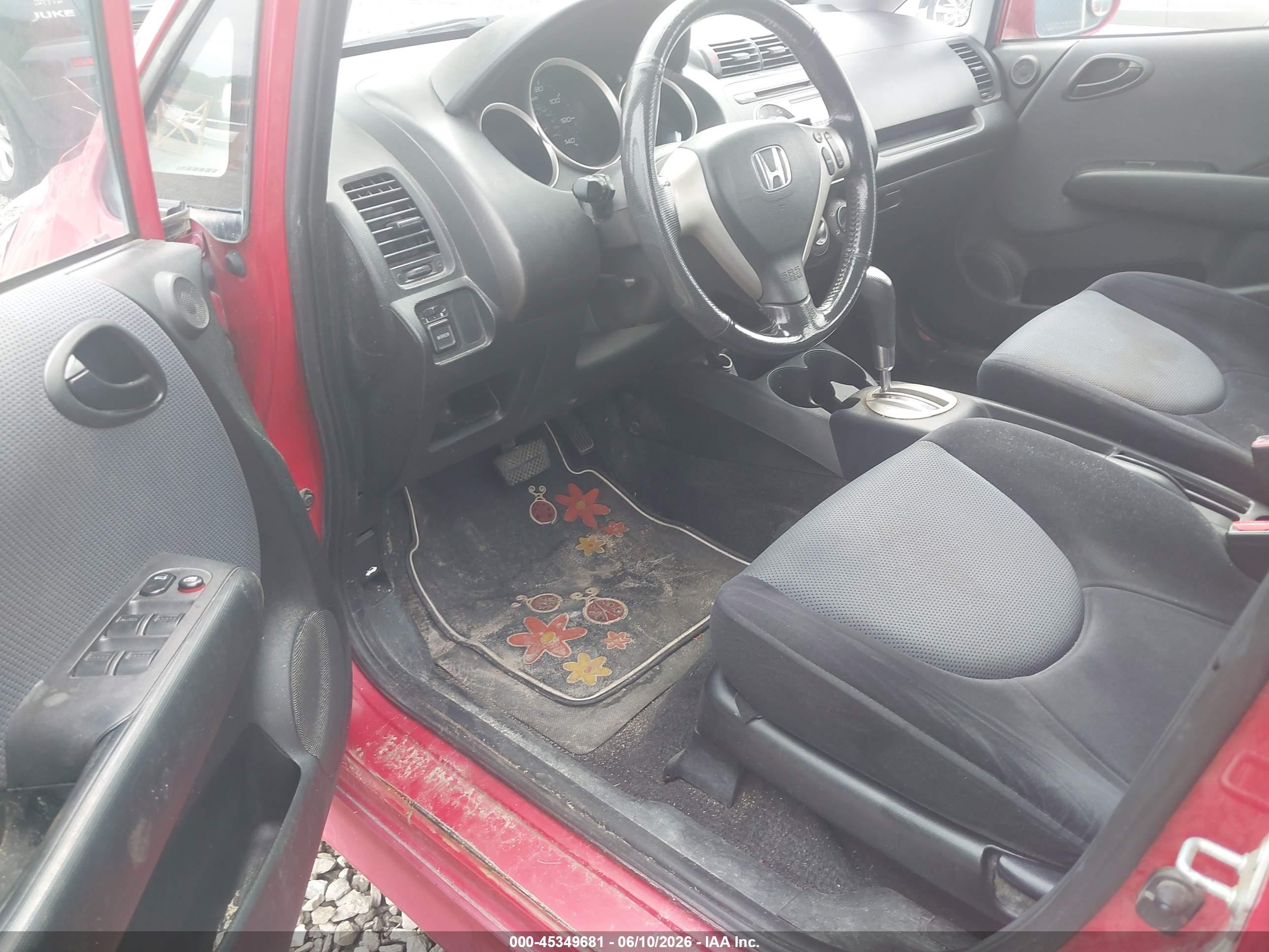2007 Honda Fit Sport Red vin: JHMGD38627S039764