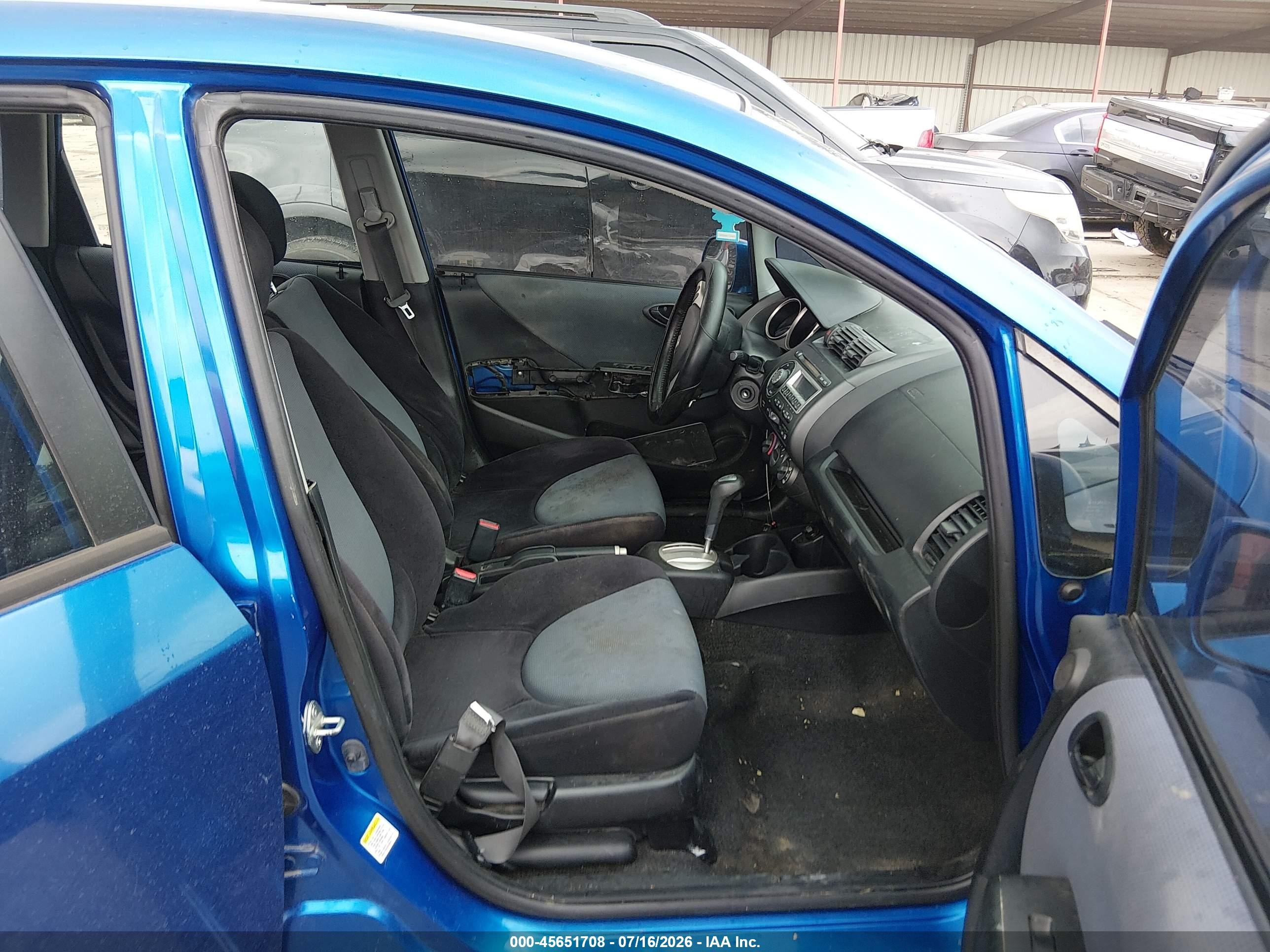 2008 Honda Fit Sport Blue vin: JHMGD38628S011495
