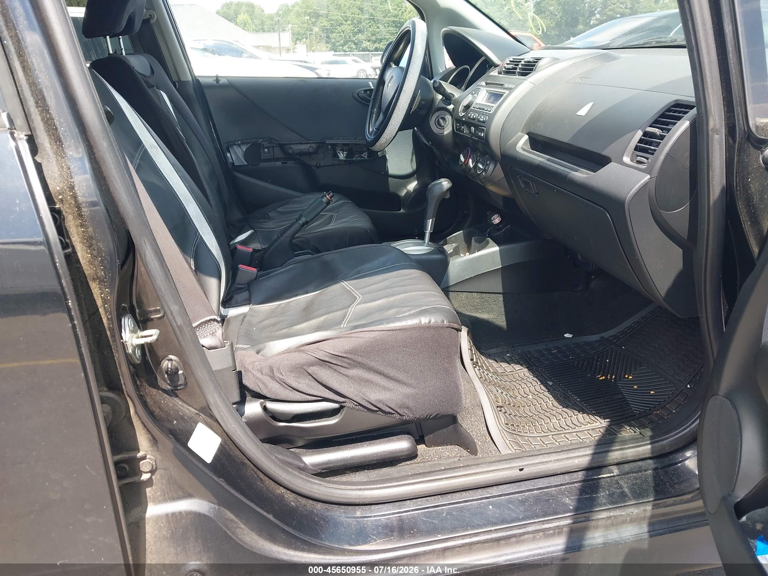 2008 Honda Fit Sport Black vin: JHMGD38628S022609