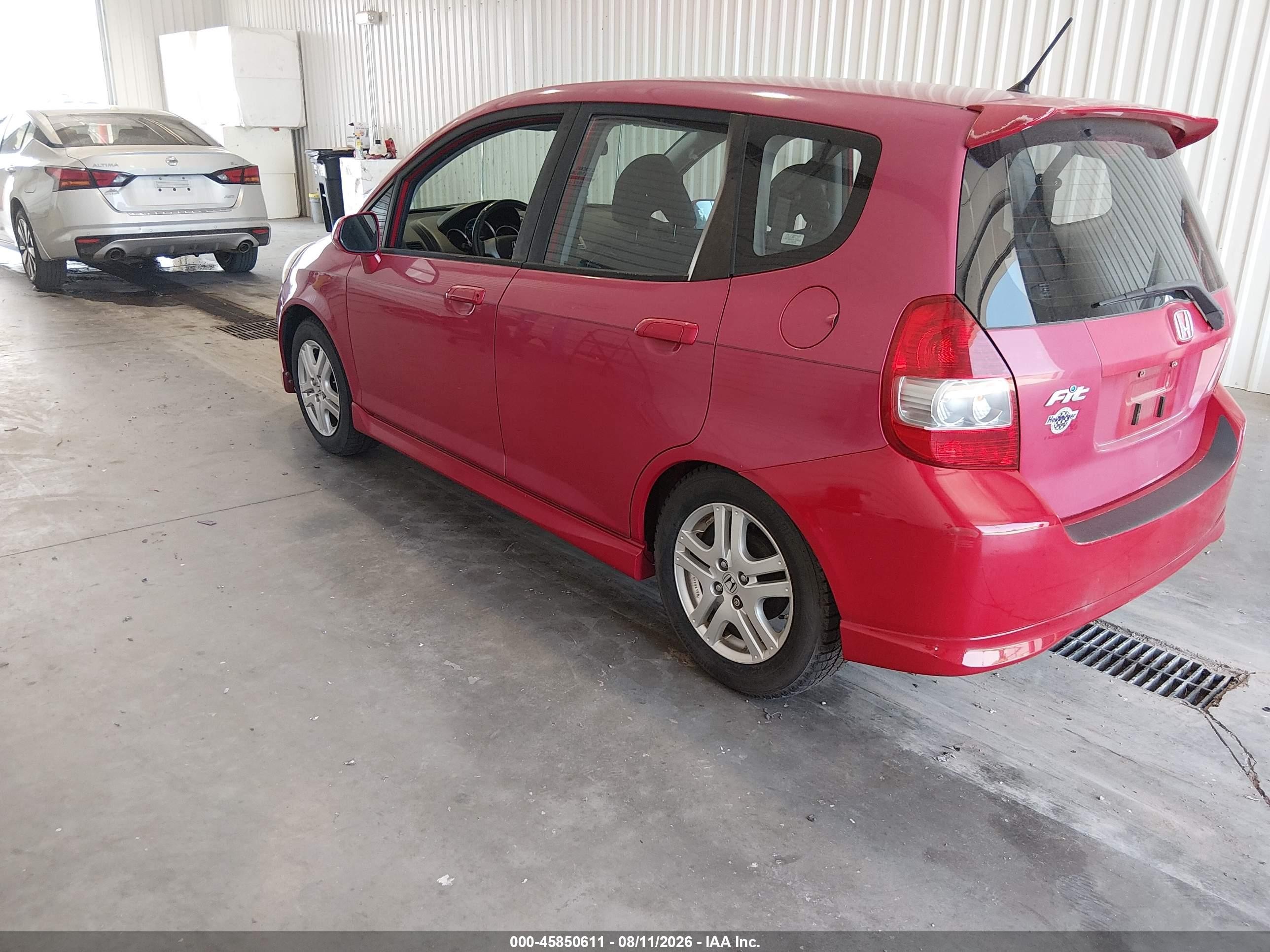 2008 Honda Fit Sport Red vin: JHMGD38628S059224