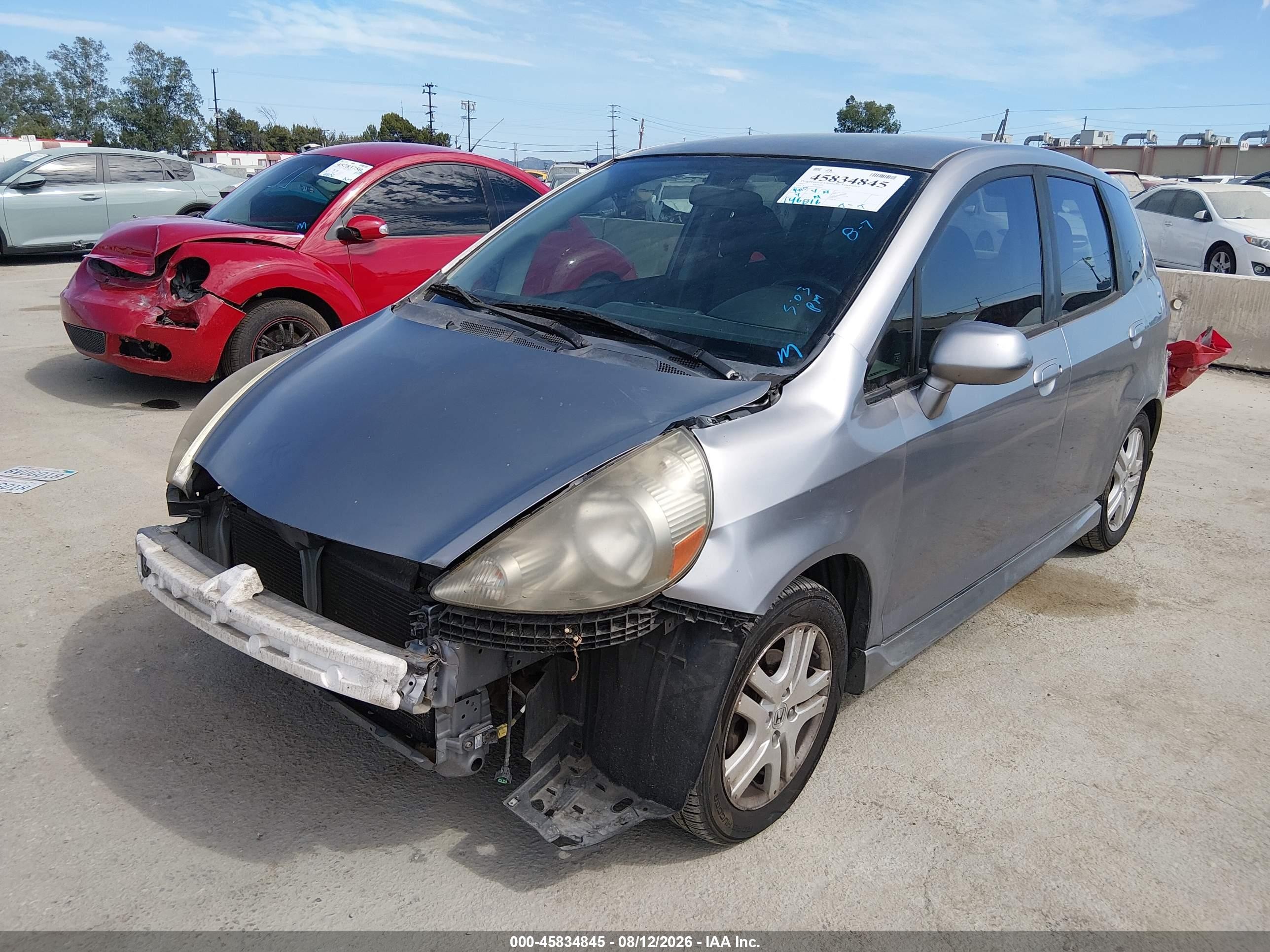 2007 Honda Fit Sport Серебряный vin: JHMGD38637S008801
