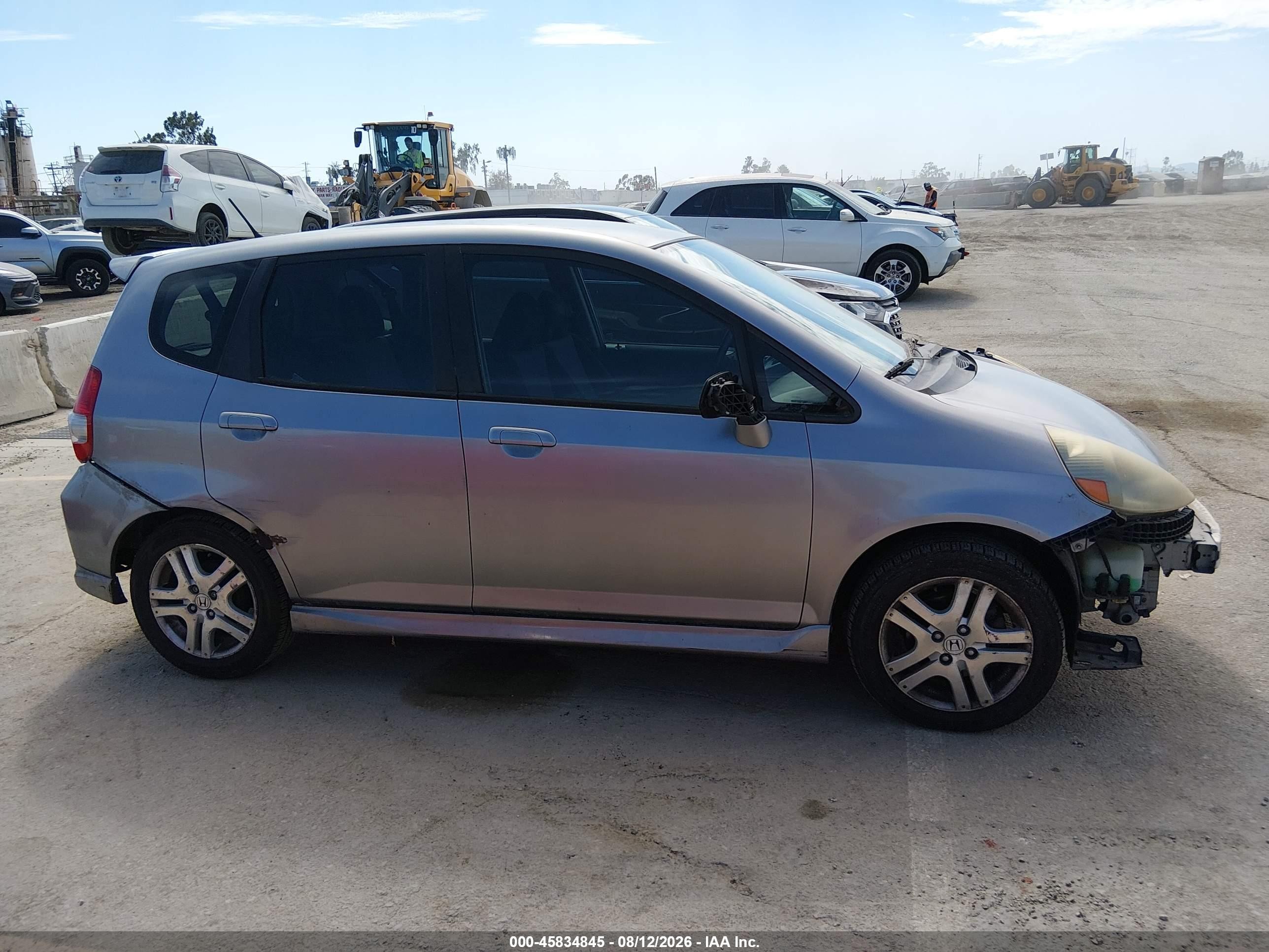 2007 Honda Fit Sport Серебряный vin: JHMGD38637S008801