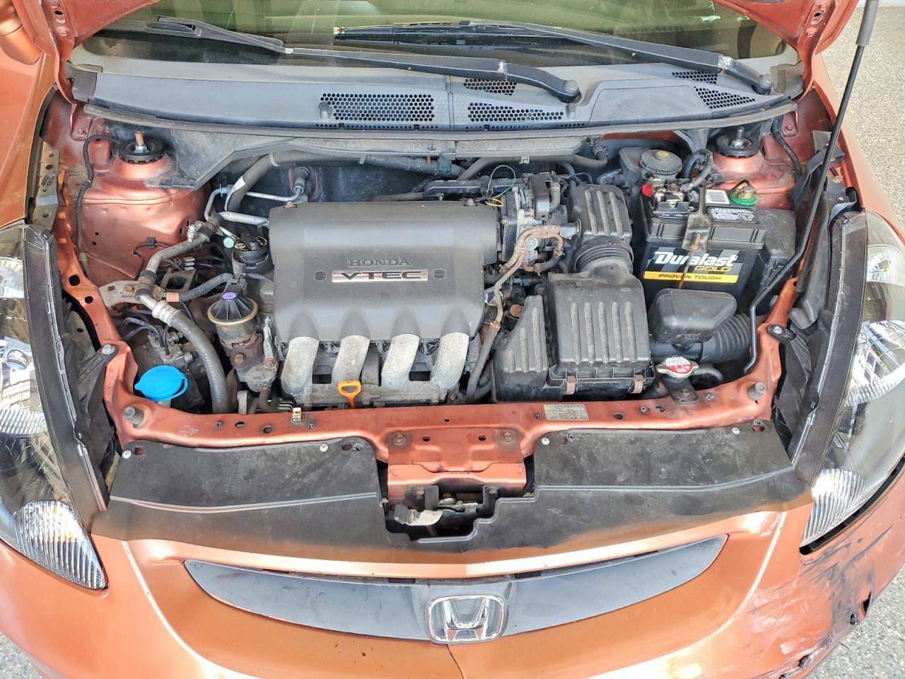 2007 Honda Fit S Orange vin: JHMGD38637S021760