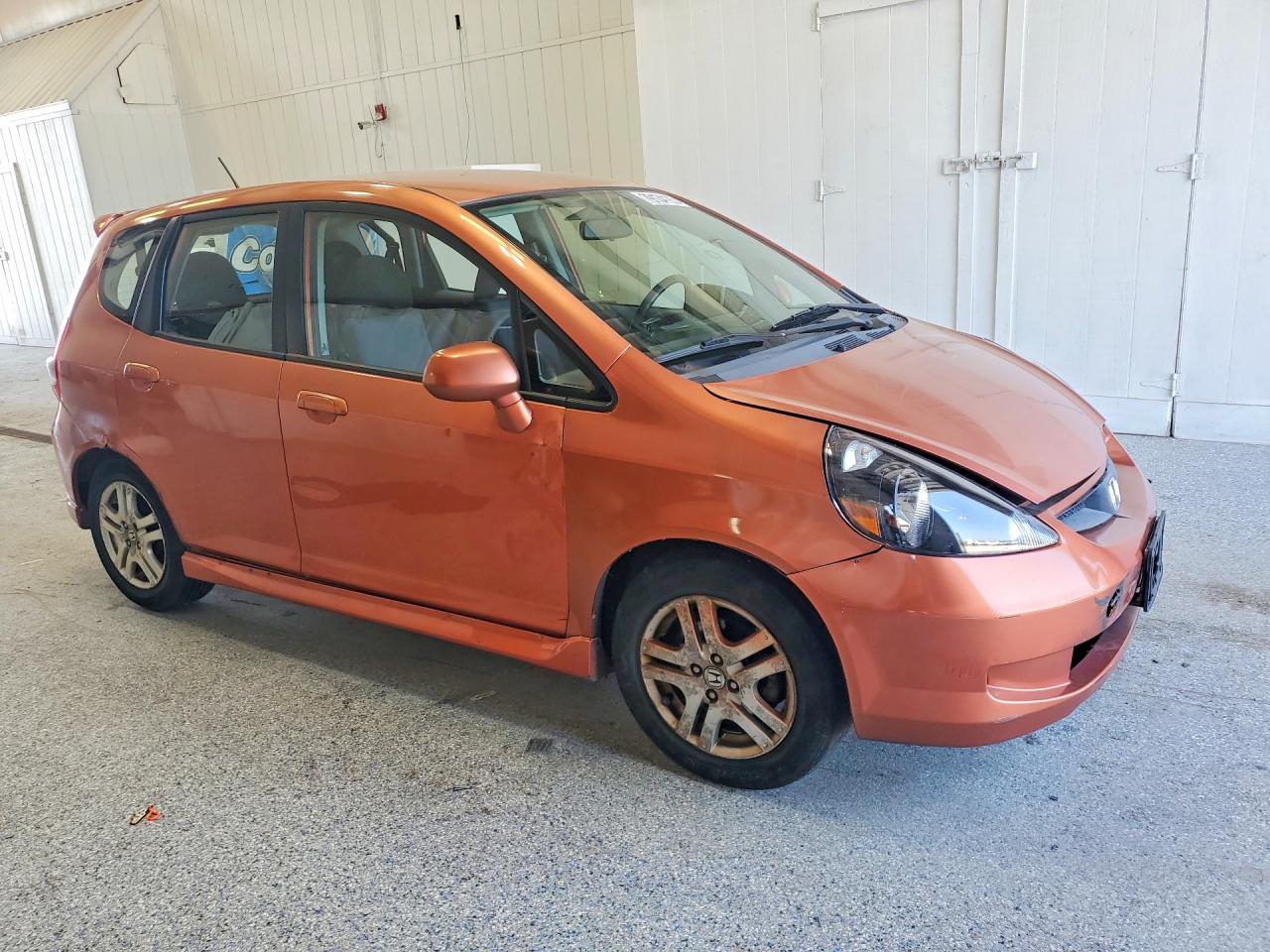 2007 Honda Fit S Orange vin: JHMGD38637S021760