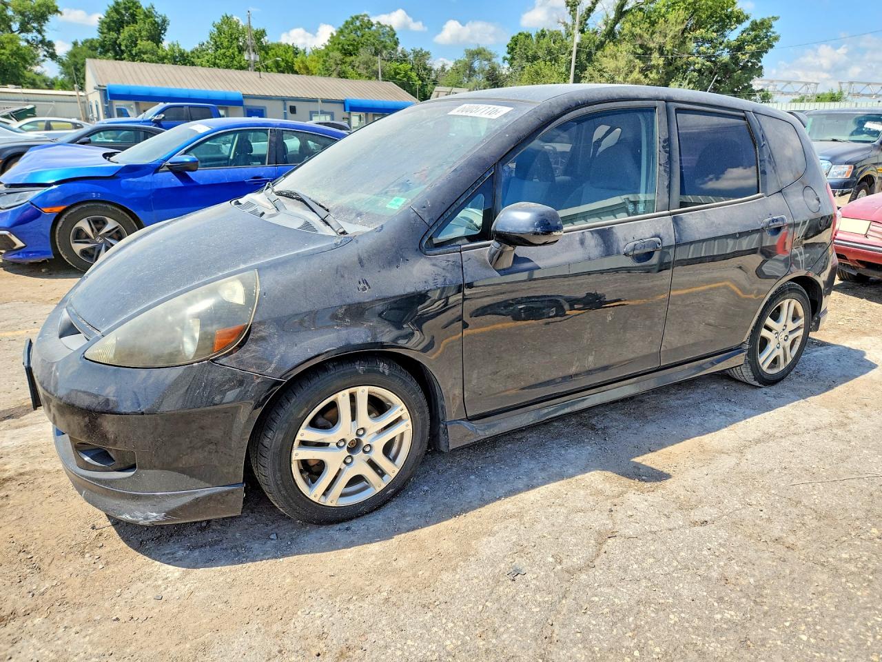 2007 Honda Fit S Black vin: JHMGD38637S060655