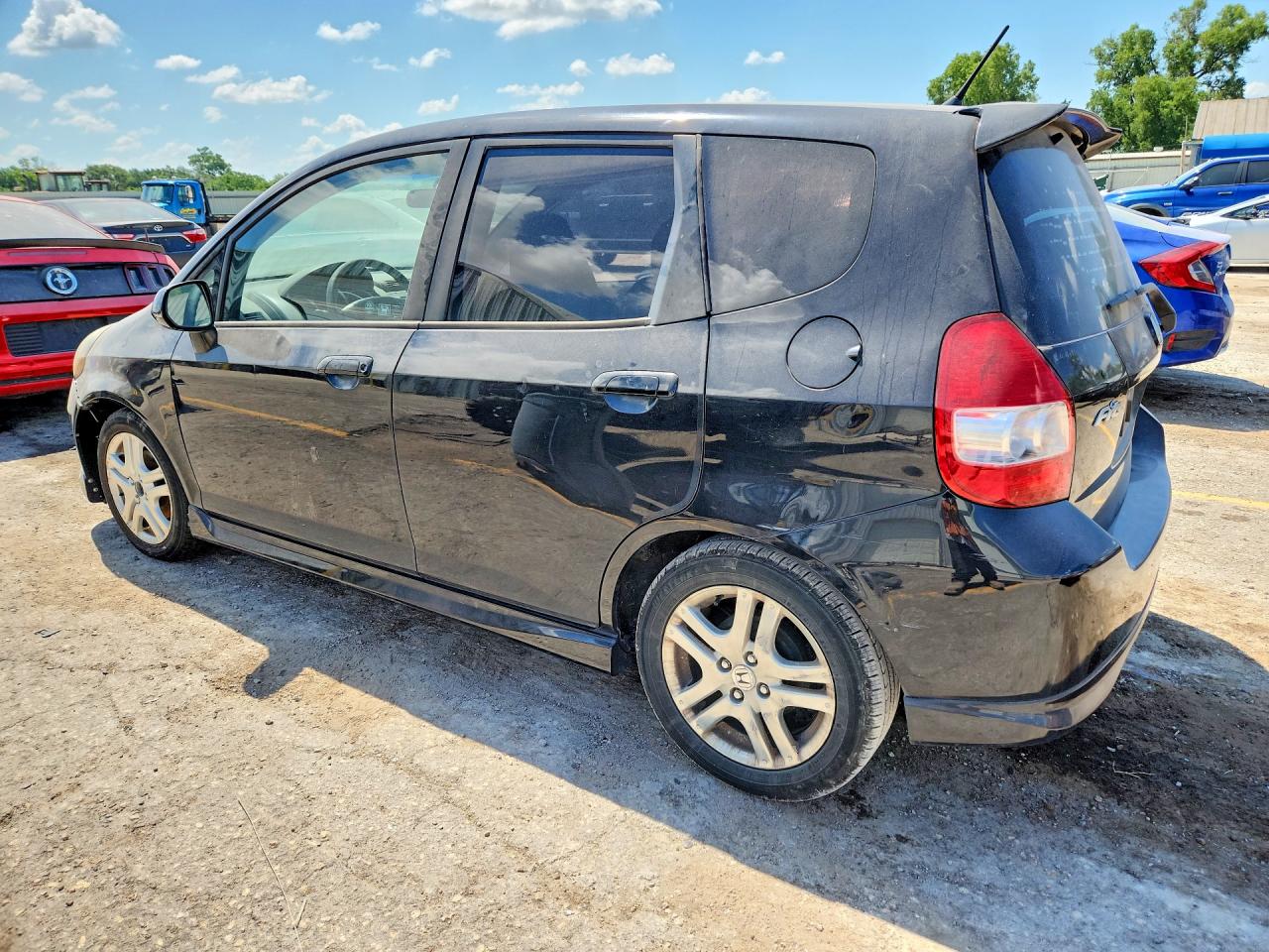 2007 Honda Fit S Black vin: JHMGD38637S060655