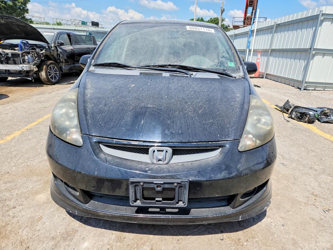 2007 Honda Fit S Black vin: JHMGD38637S060655