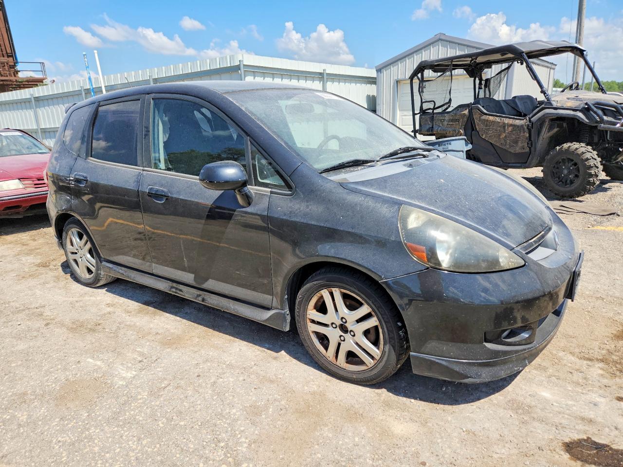 2007 Honda Fit S Black vin: JHMGD38637S060655