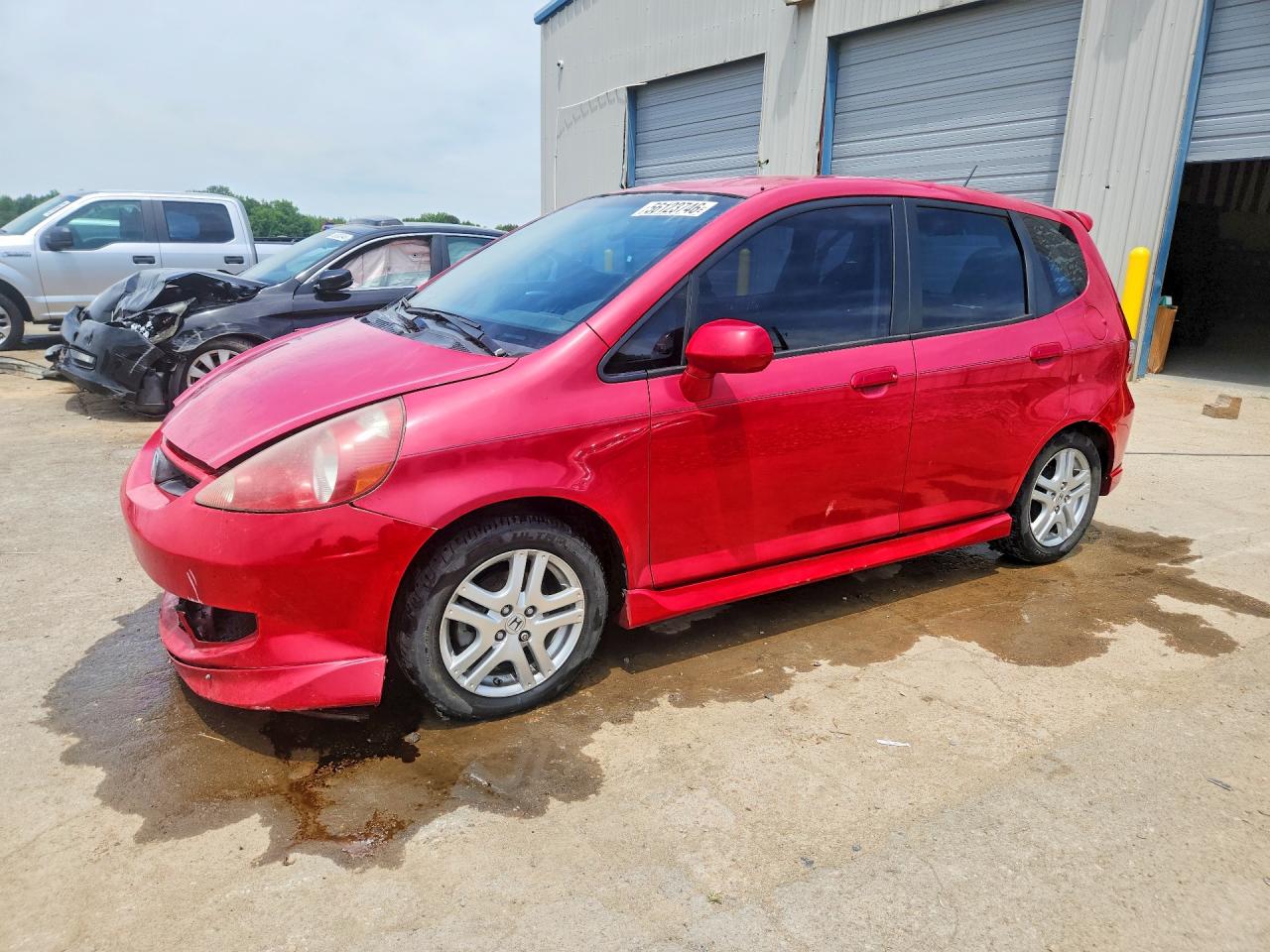 2008 Honda Fit Sport Red vin: JHMGD38638S012803