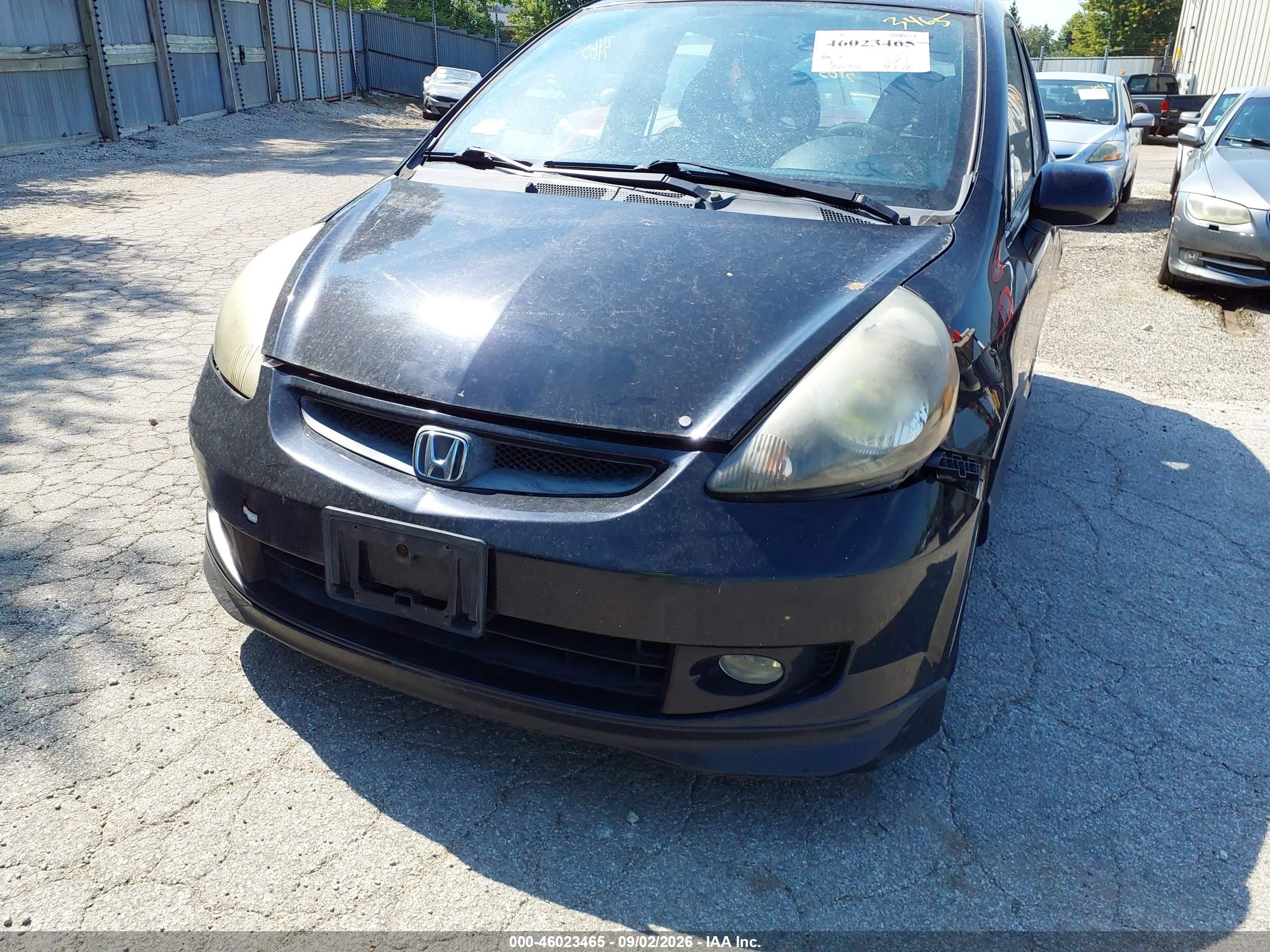 2008 Honda Fit Sport Black vin: JHMGD38638S013871