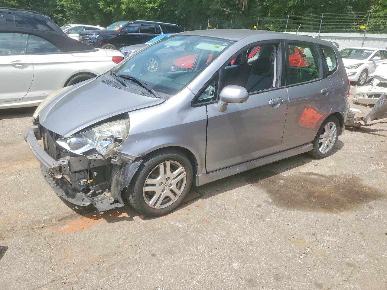 2008 Honda Fit Sport Silver vin: JHMGD38638S033537