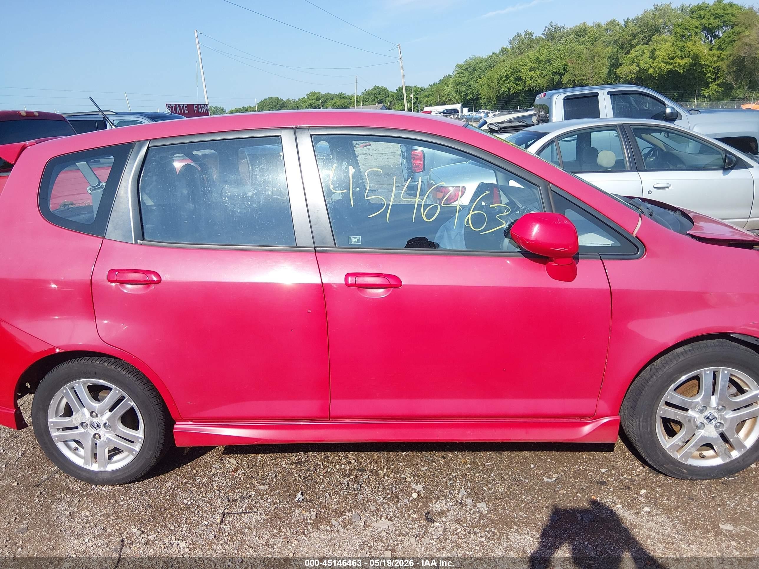 2008 Honda Fit Sport Red vin: JHMGD38638S073777