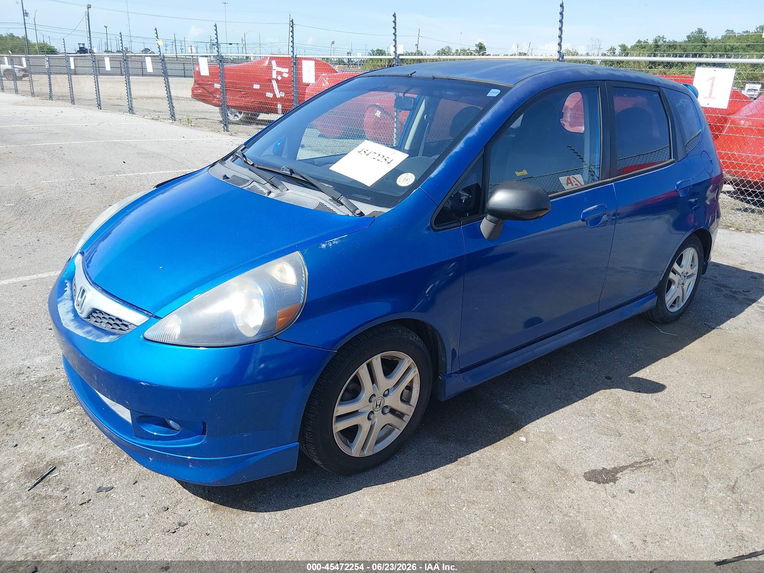 2007 Honda Fit Sport Blue vin: JHMGD38647S047672