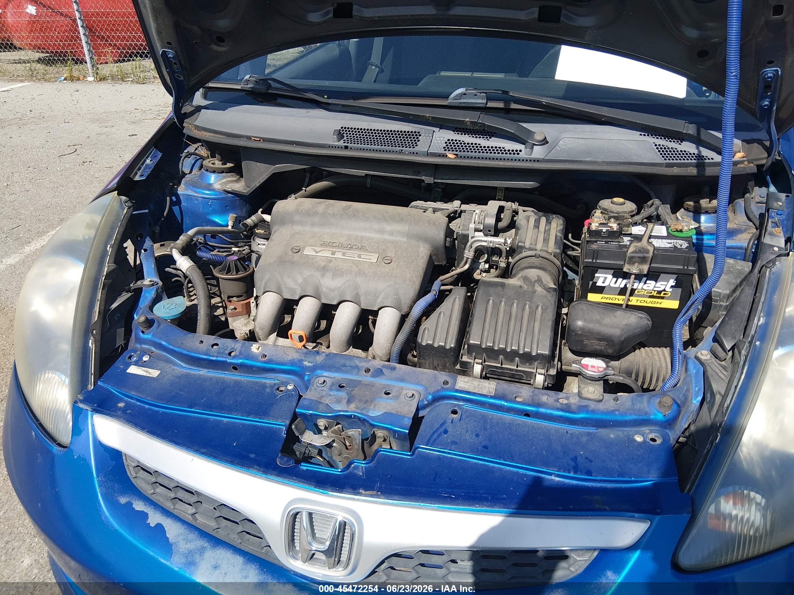 2007 Honda Fit Sport Blue vin: JHMGD38647S047672