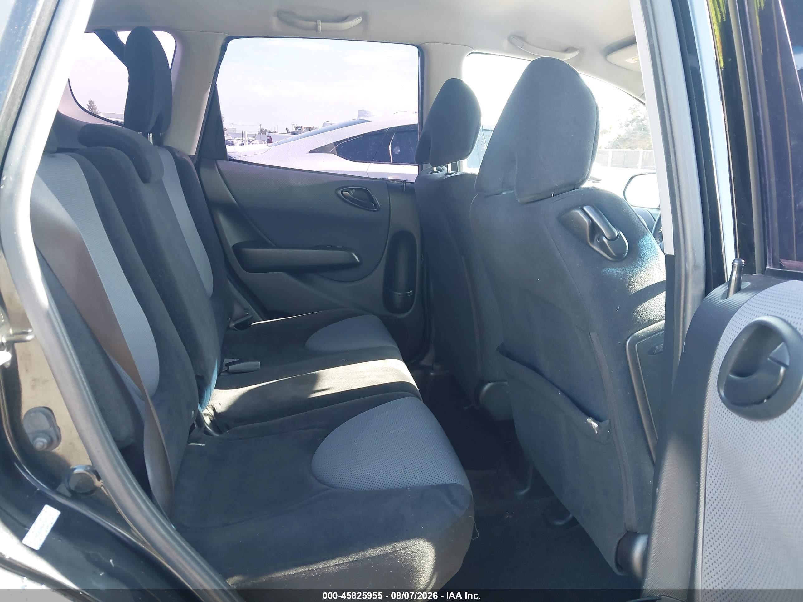 2007 Honda Fit Sport Black vin: JHMGD38647S052287