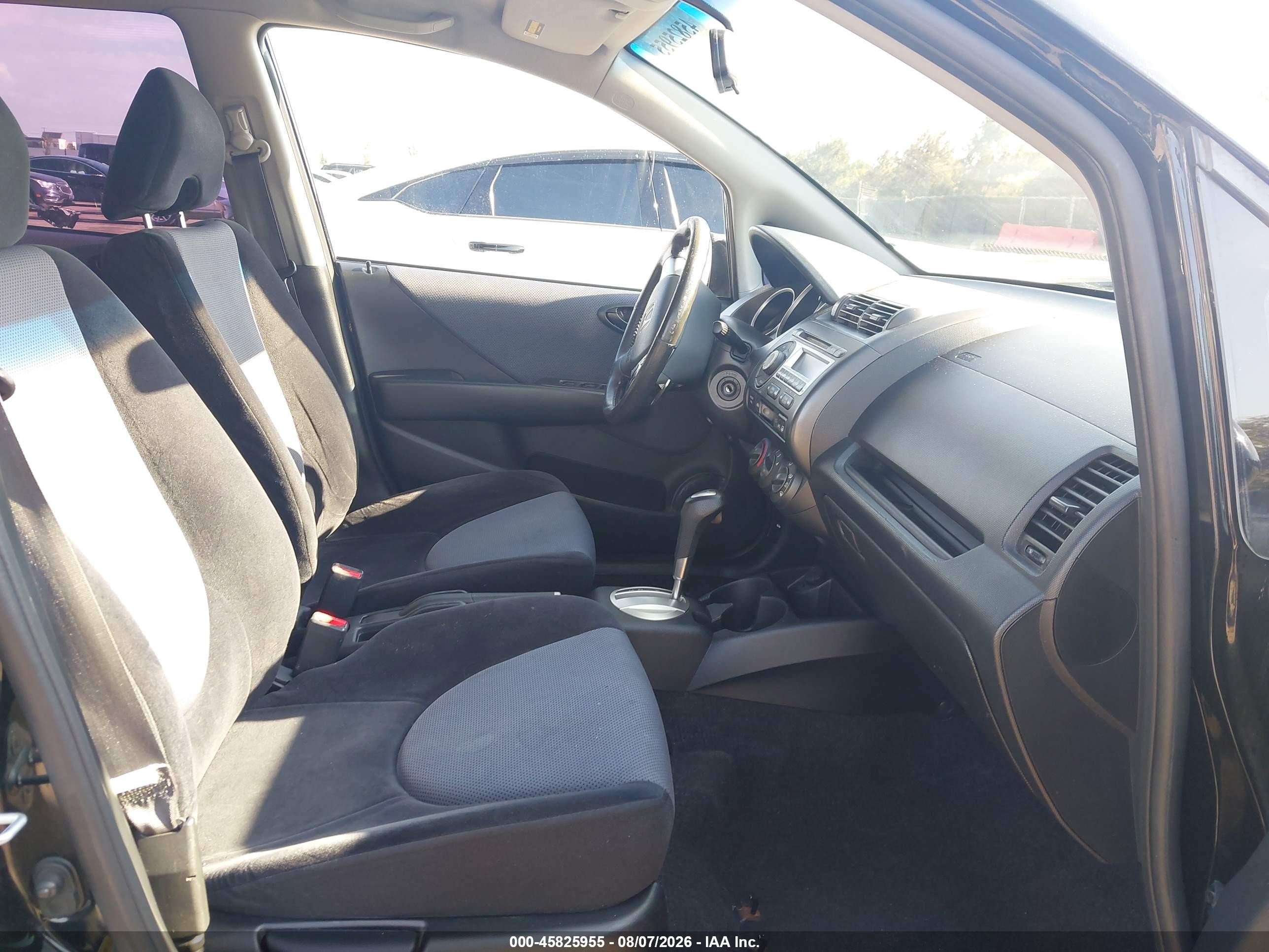 2007 Honda Fit Sport Black vin: JHMGD38647S052287