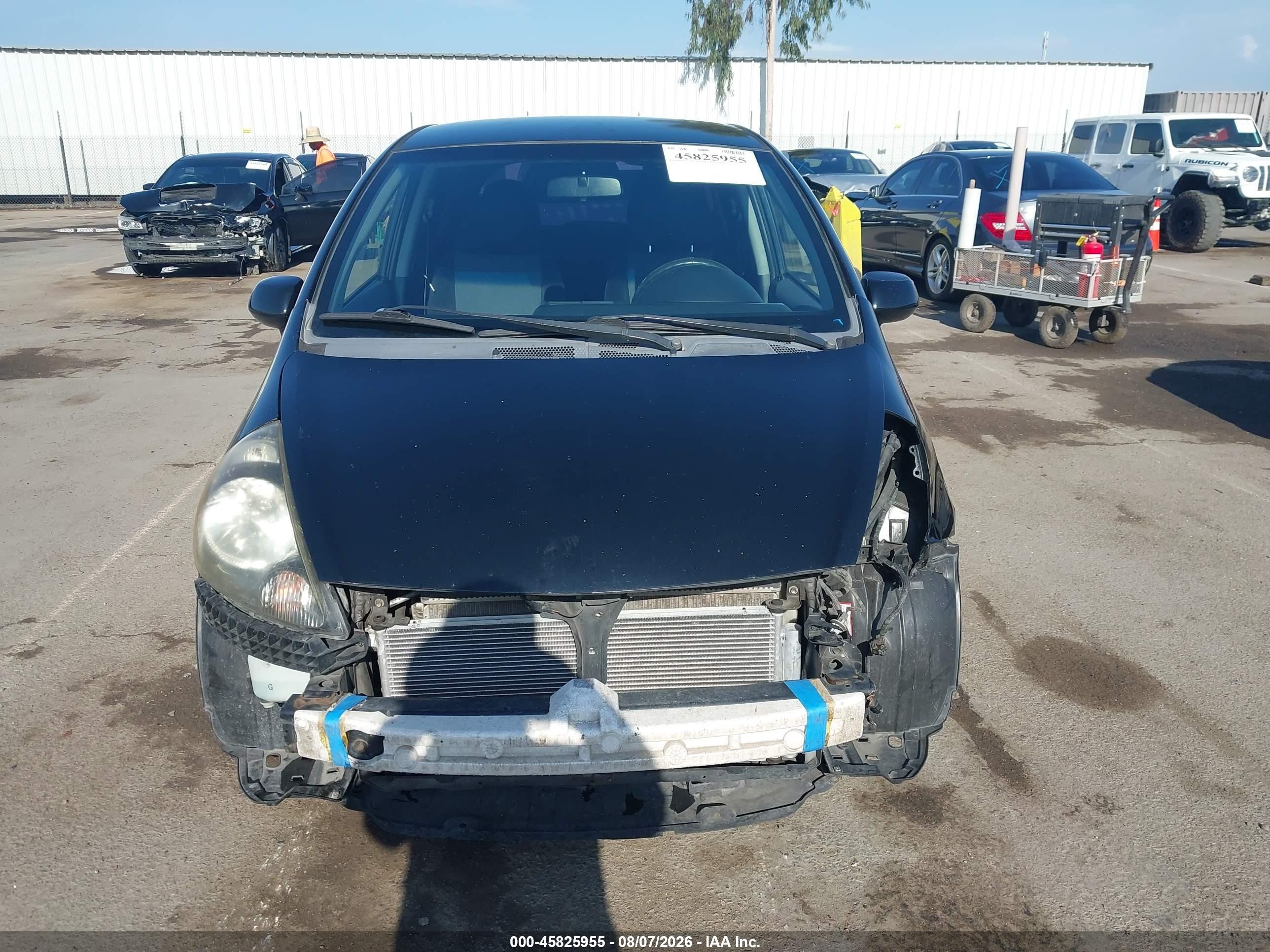 2007 Honda Fit Sport Black vin: JHMGD38647S052287