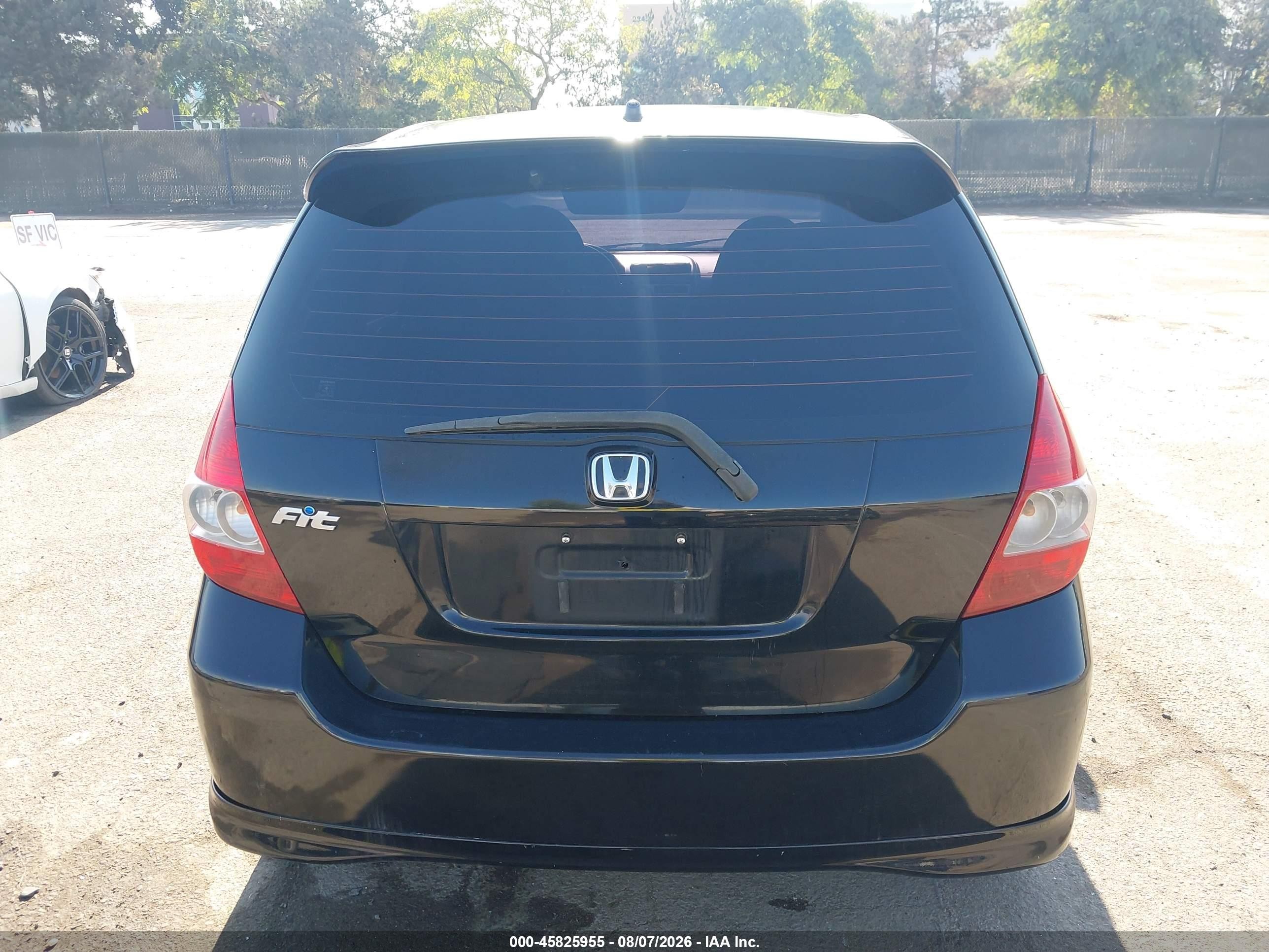 2007 Honda Fit Sport Black vin: JHMGD38647S052287