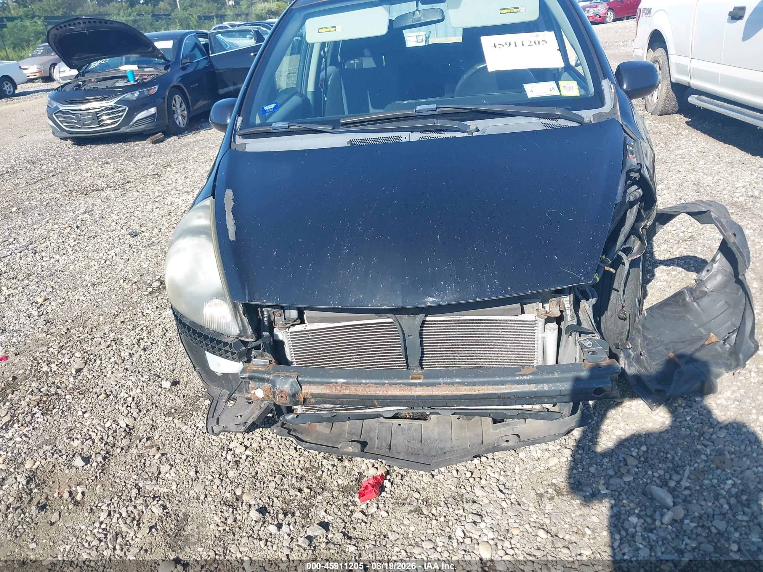 2008 Honda Fit Sport Black vin: JHMGD38648S001082