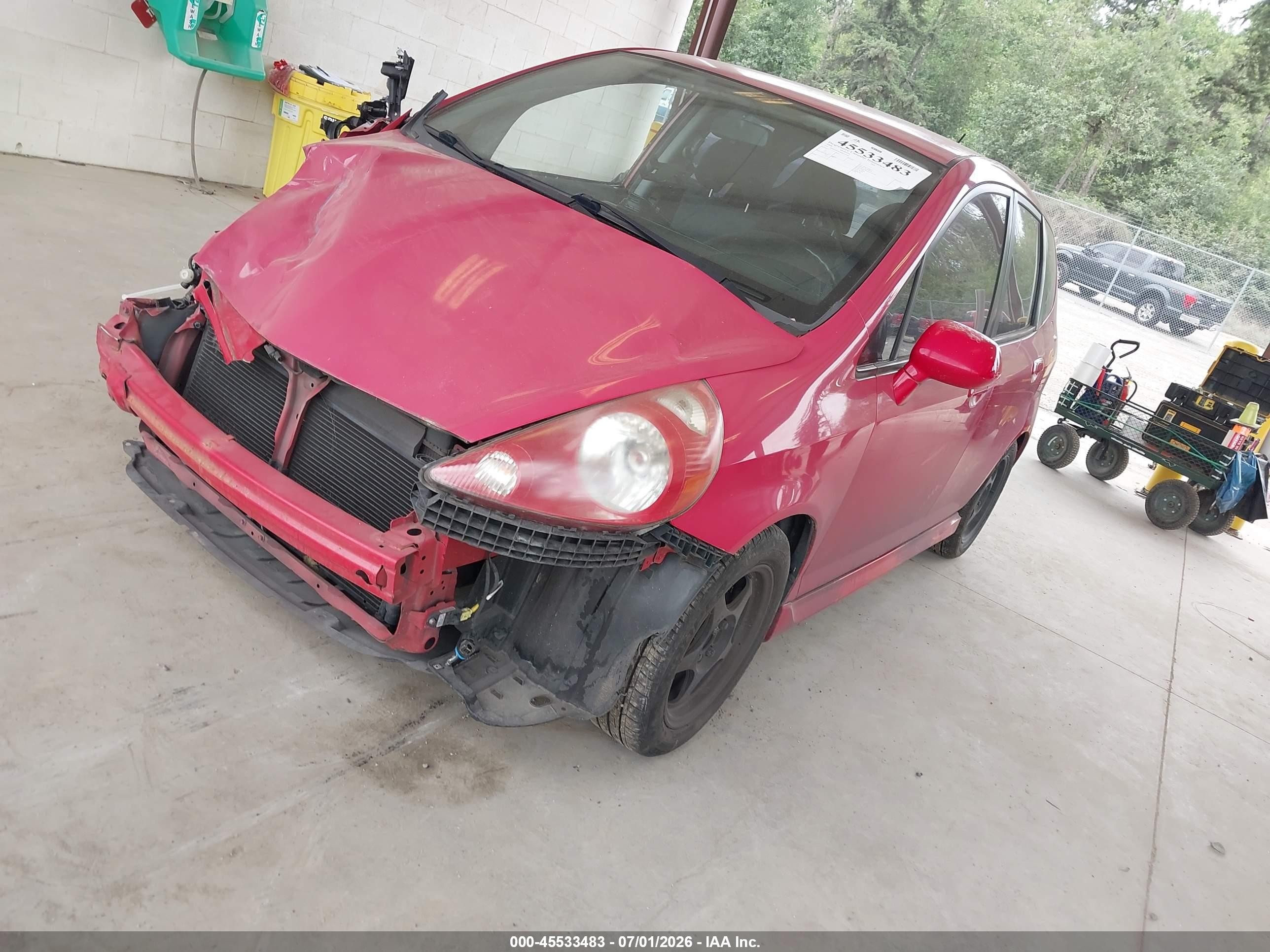 2008 Honda Fit Sport Красный vin: JHMGD38648S015645