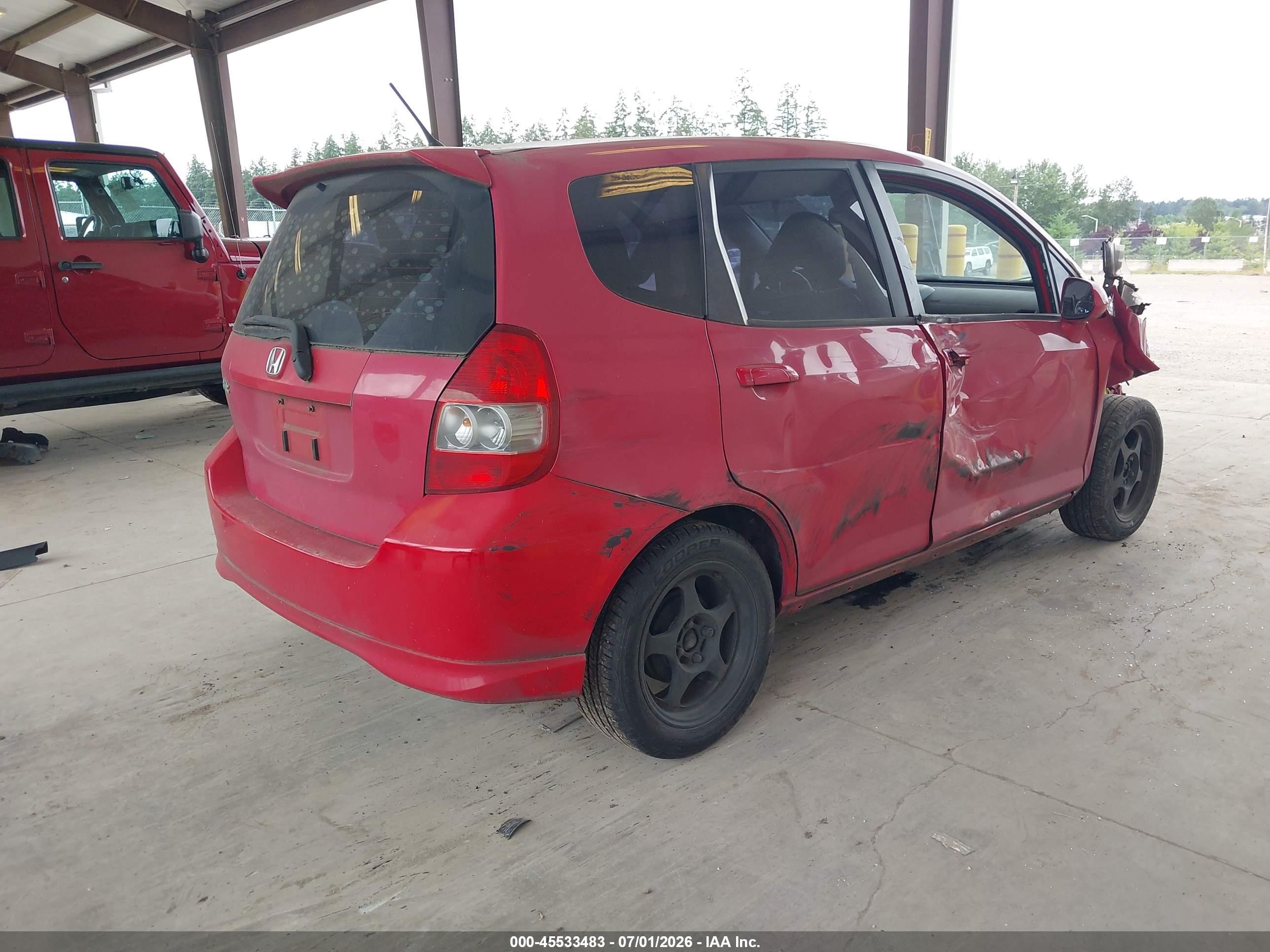2008 Honda Fit Sport Красный vin: JHMGD38648S015645