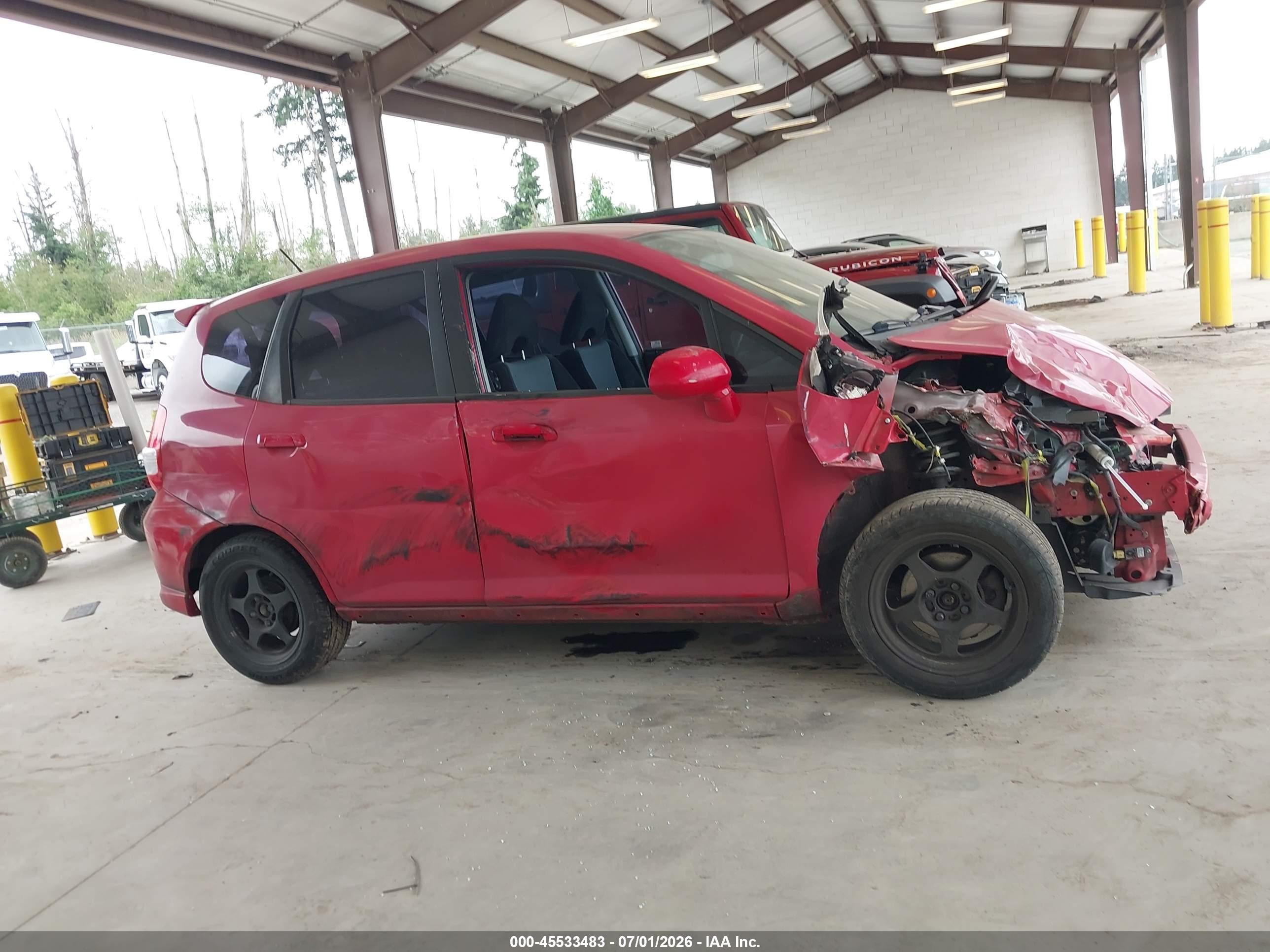 2008 Honda Fit Sport Красный vin: JHMGD38648S015645