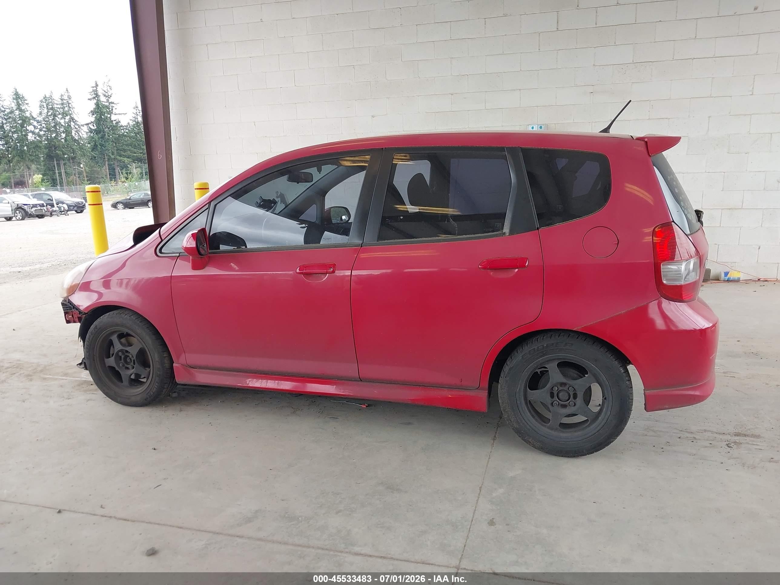 2008 Honda Fit Sport Красный vin: JHMGD38648S015645