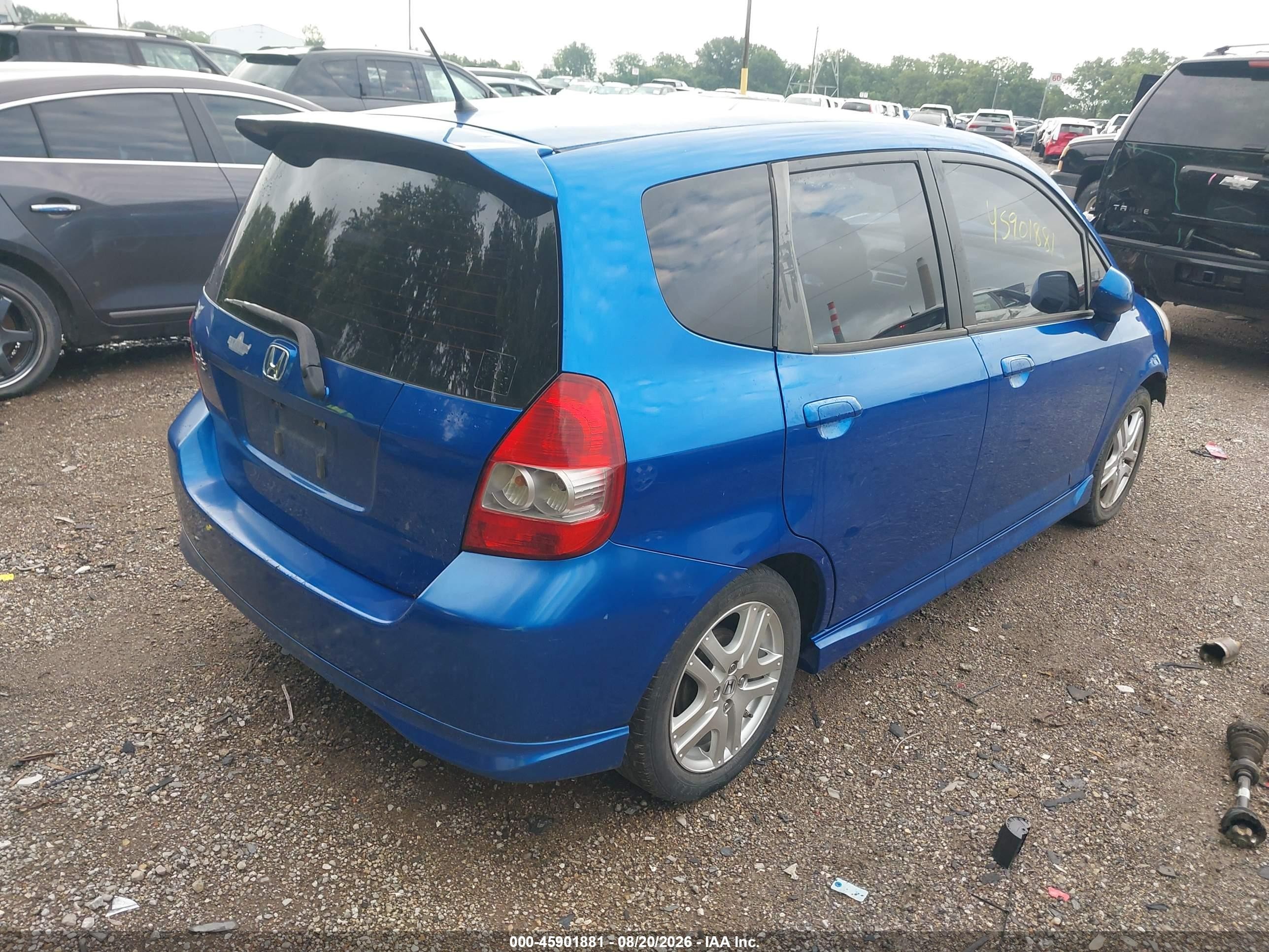2008 Honda Fit Sport Синий vin: JHMGD38648S043655