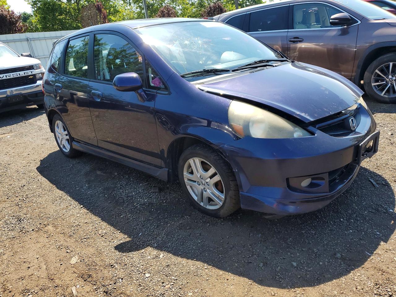 2008 Honda Fit Sport Blue vin: JHMGD38648S050654