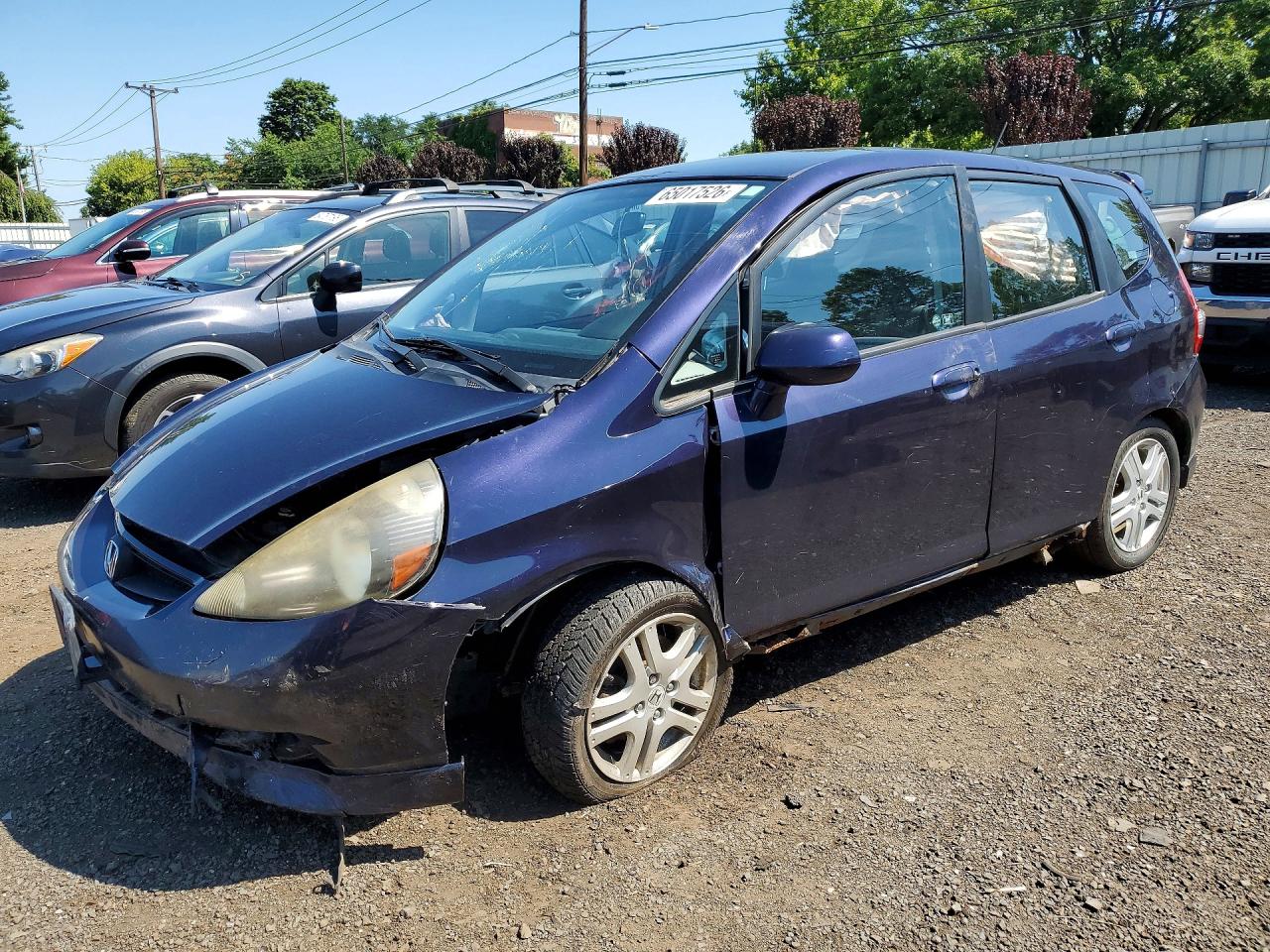2008 Honda Fit Sport Blue vin: JHMGD38648S050654