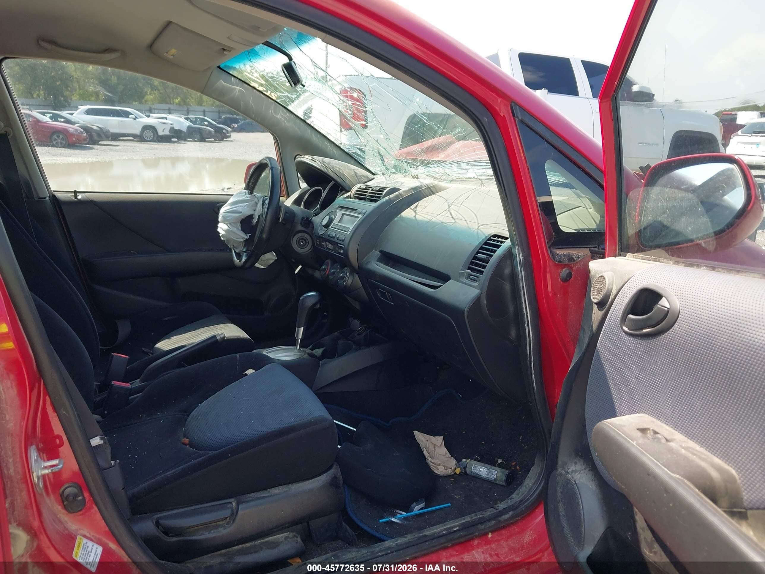 2007 Honda Fit Sport Red vin: JHMGD38657S005382
