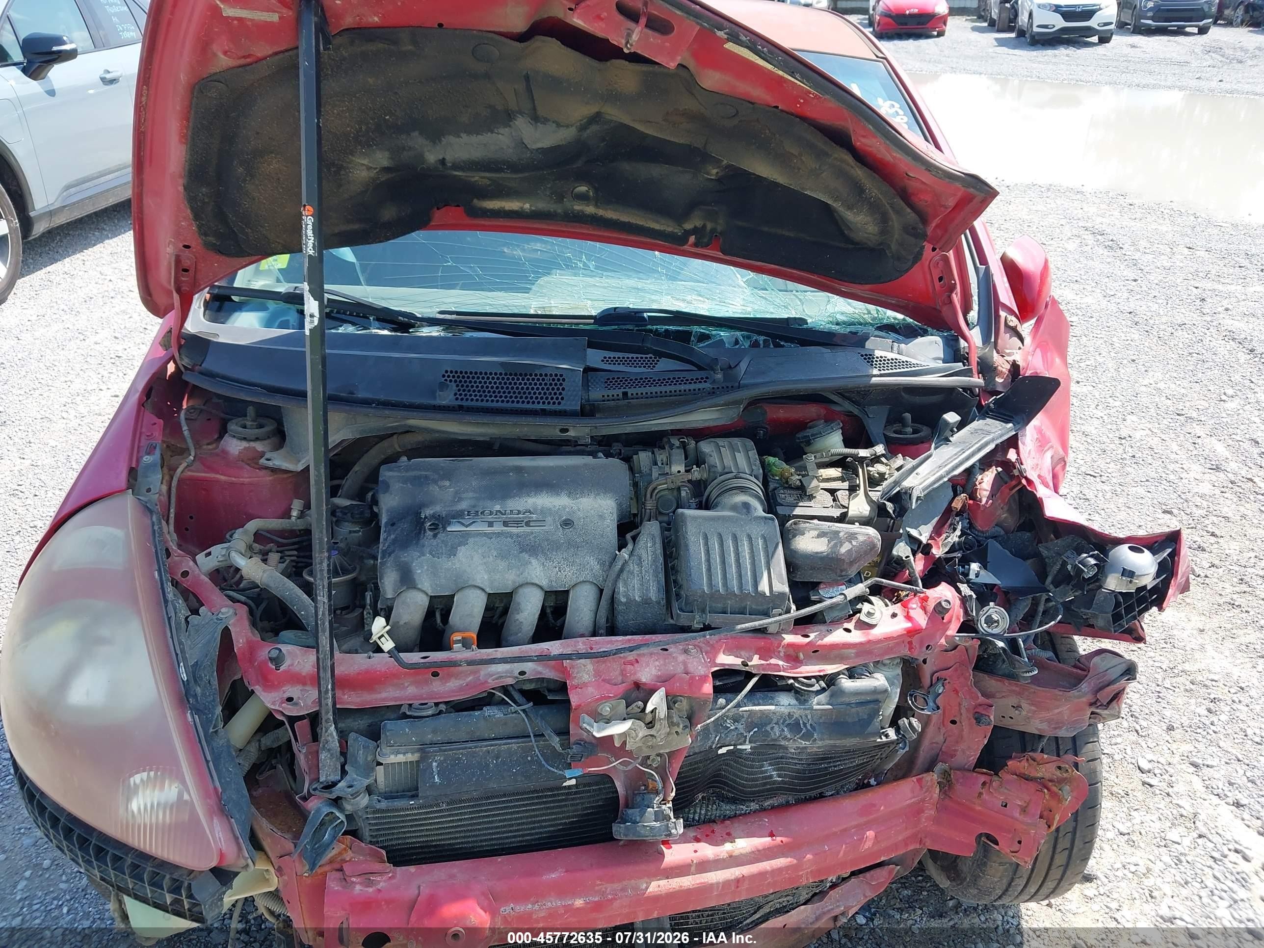 2007 Honda Fit Sport Red vin: JHMGD38657S005382