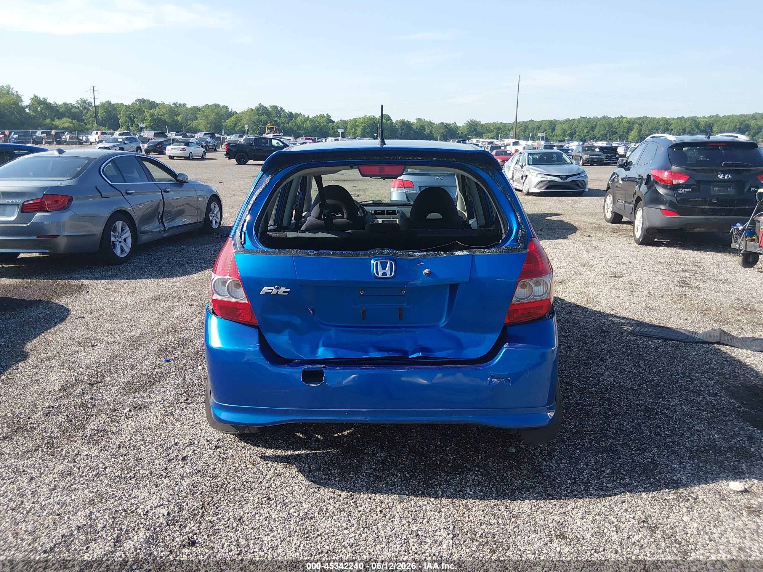 2007 Honda Fit Sport Blue vin: JHMGD38657S014325