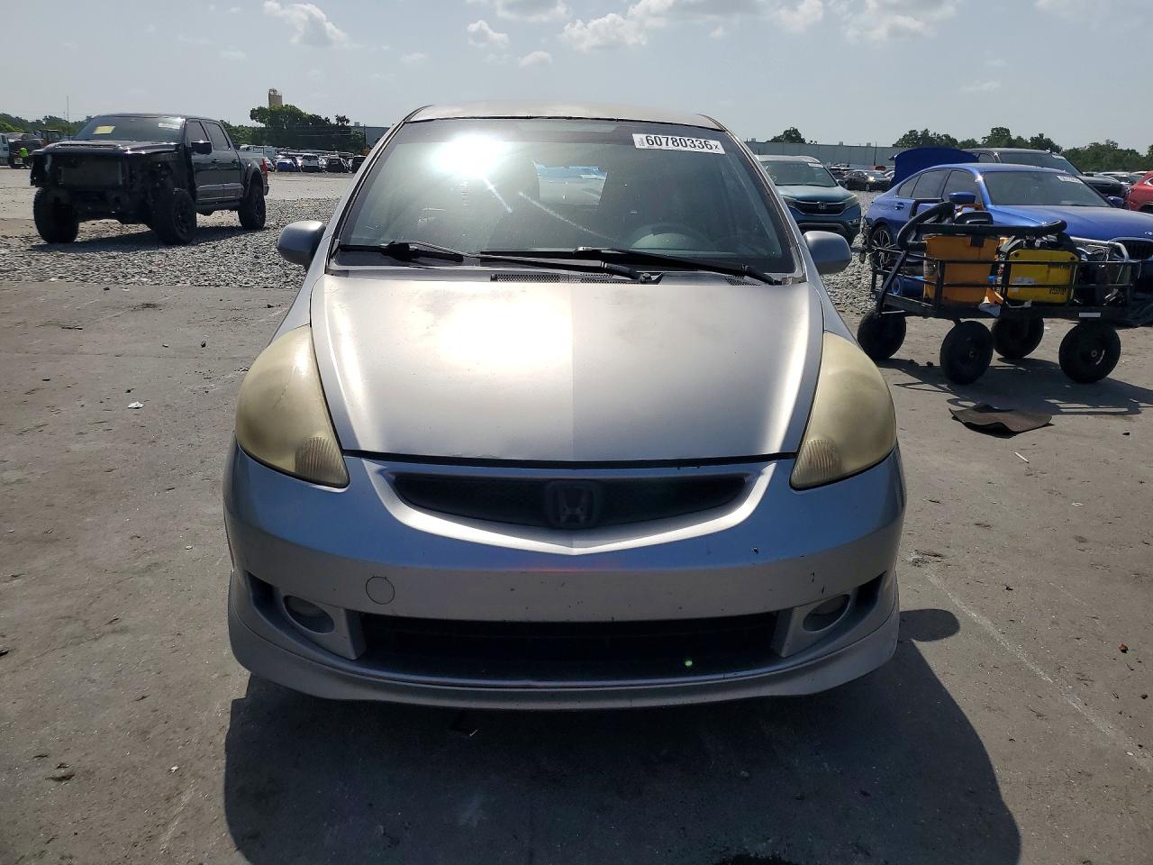 2007 Honda Fit S Silver vin: JHMGD38657S022232