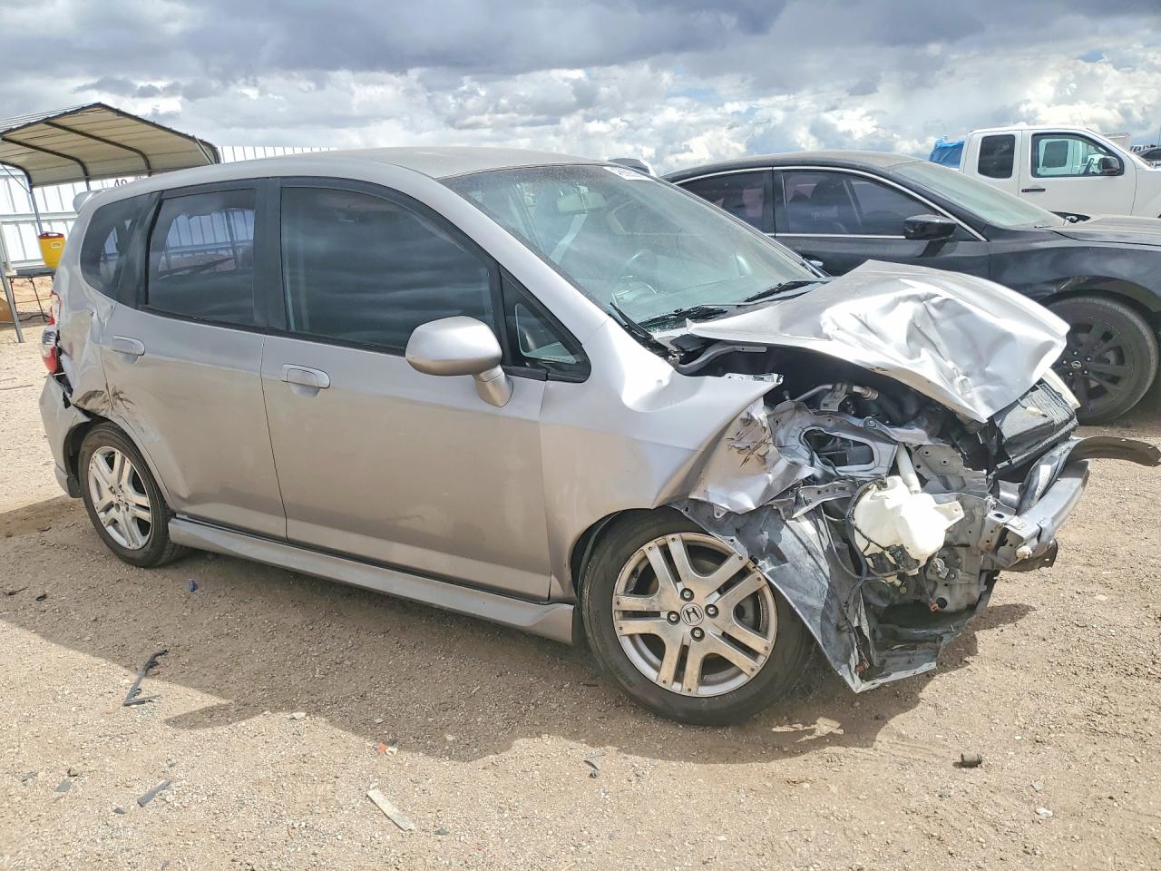 2007 Honda Fit S Серый vin: JHMGD38657S029505