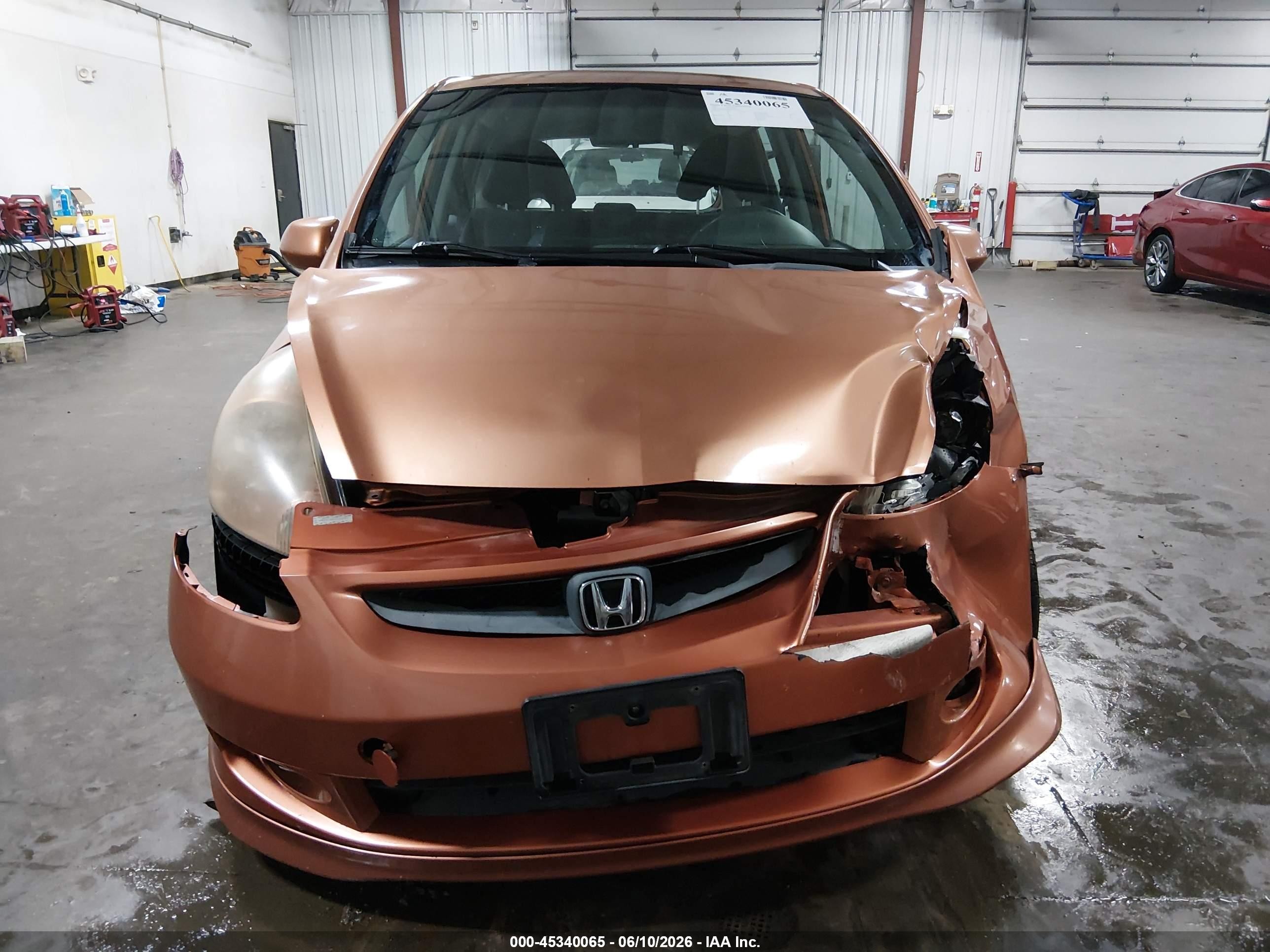 2007 Honda Fit Sport Orange vin: JHMGD38657S034350
