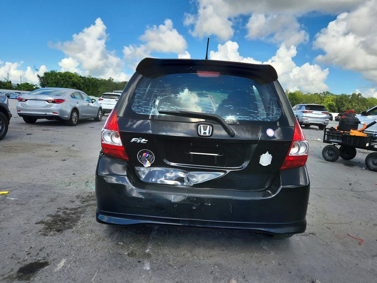 2007 Honda Fit S Black vin: JHMGD38657S062598