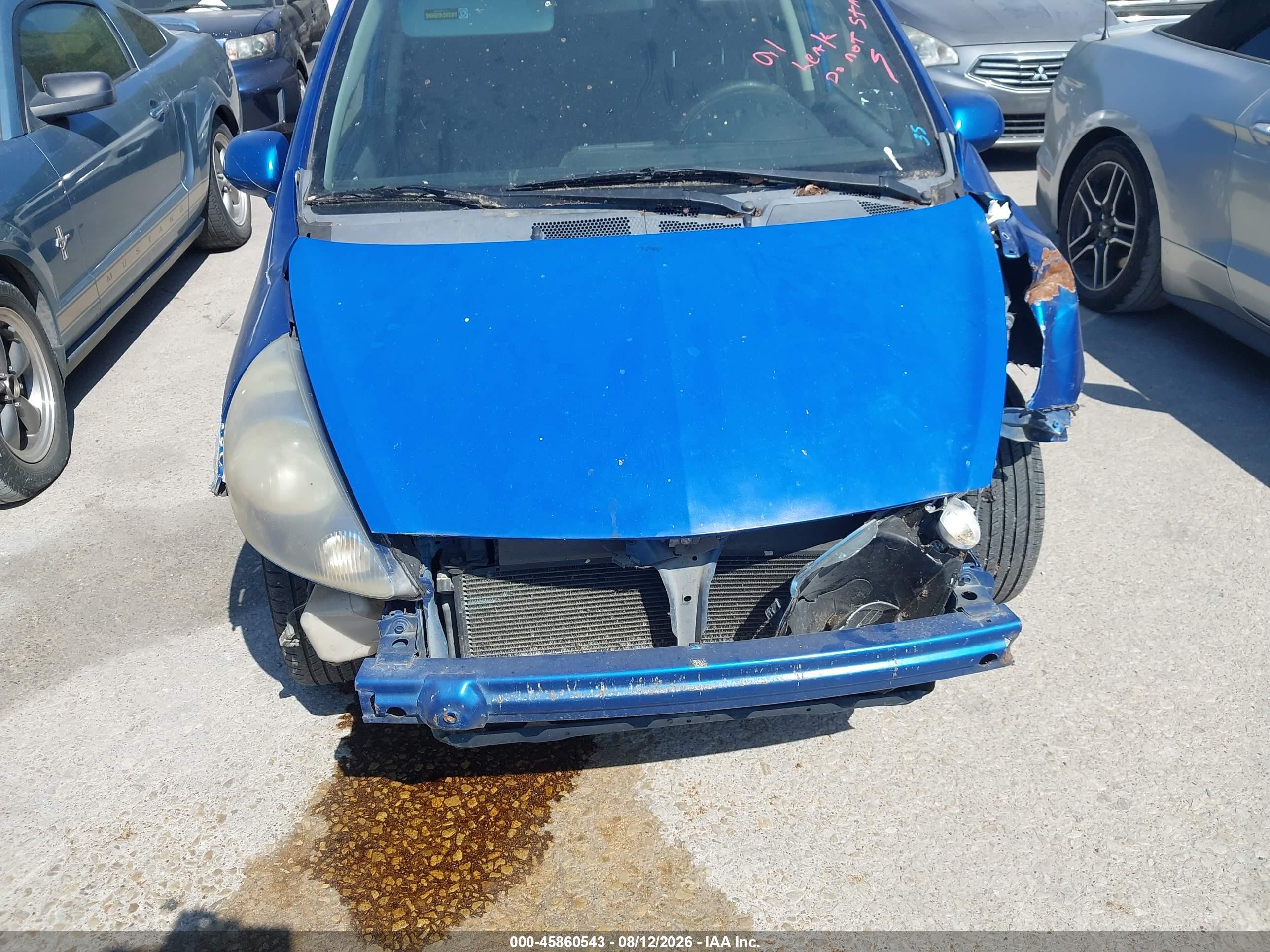 2007 Honda Fit Sport Blue vin: JHMGD38657S068420