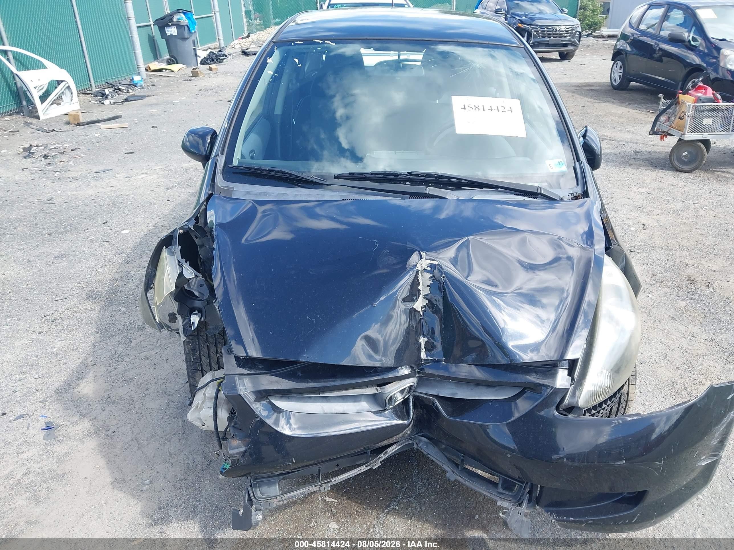 2008 Honda Fit Sport Black vin: JHMGD38658S002516