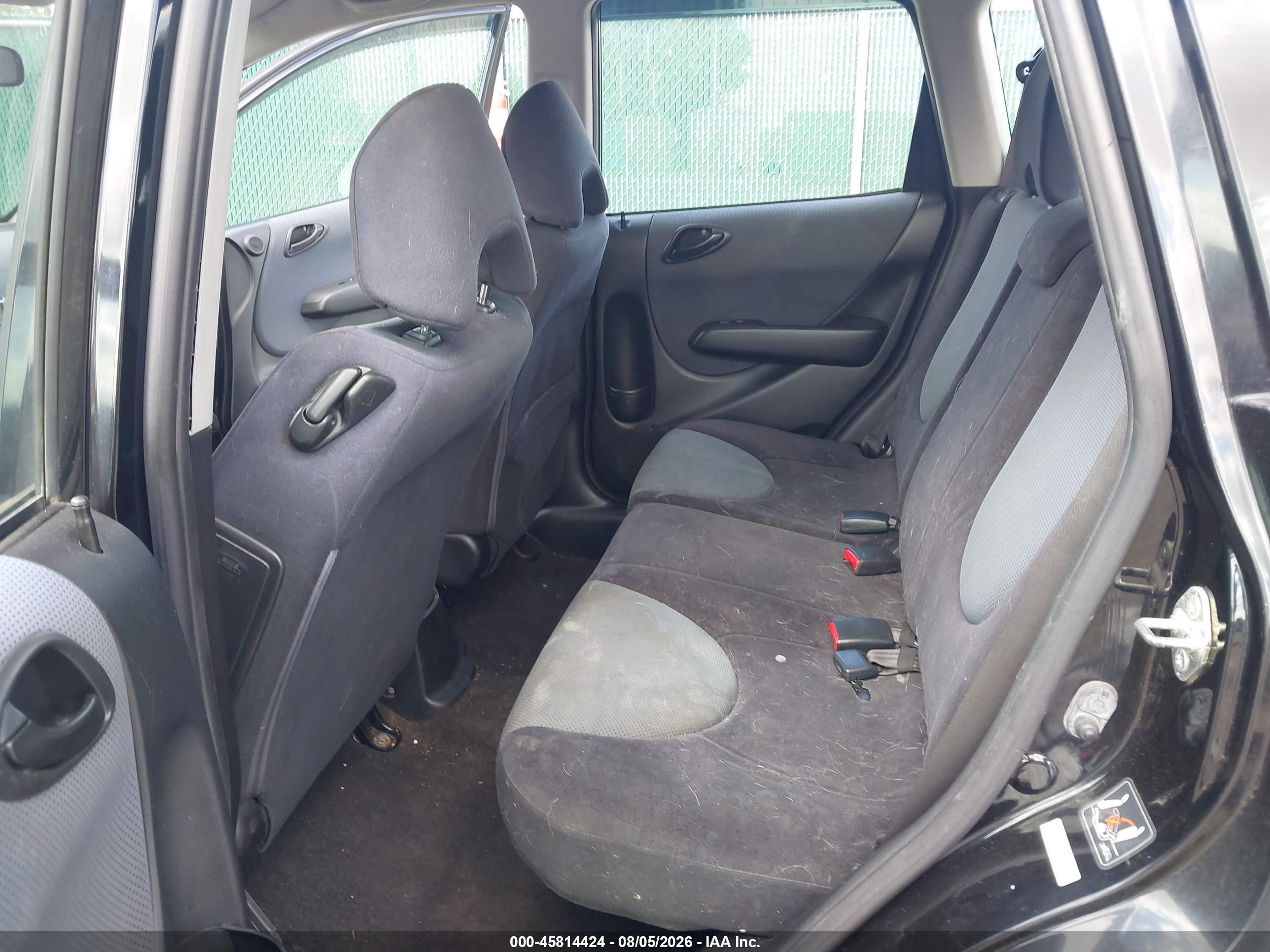 2008 Honda Fit Sport Black vin: JHMGD38658S002516