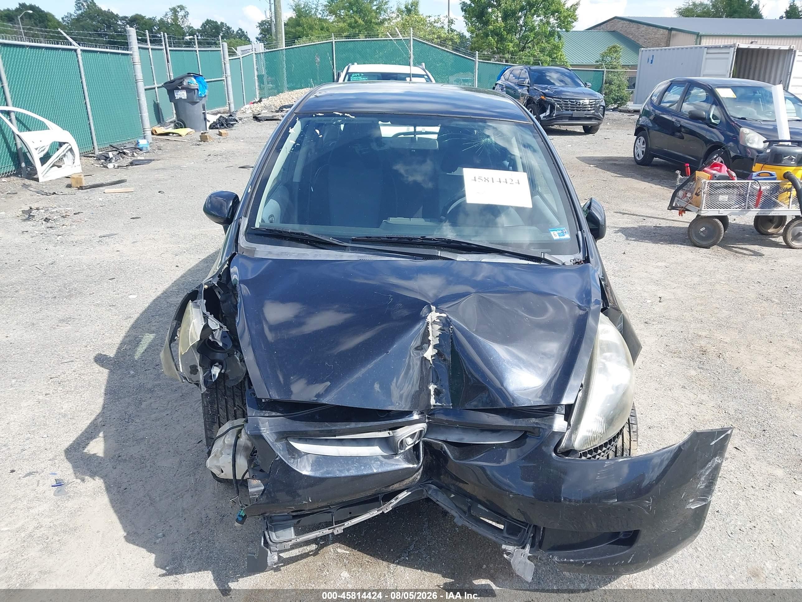 2008 Honda Fit Sport Black vin: JHMGD38658S002516