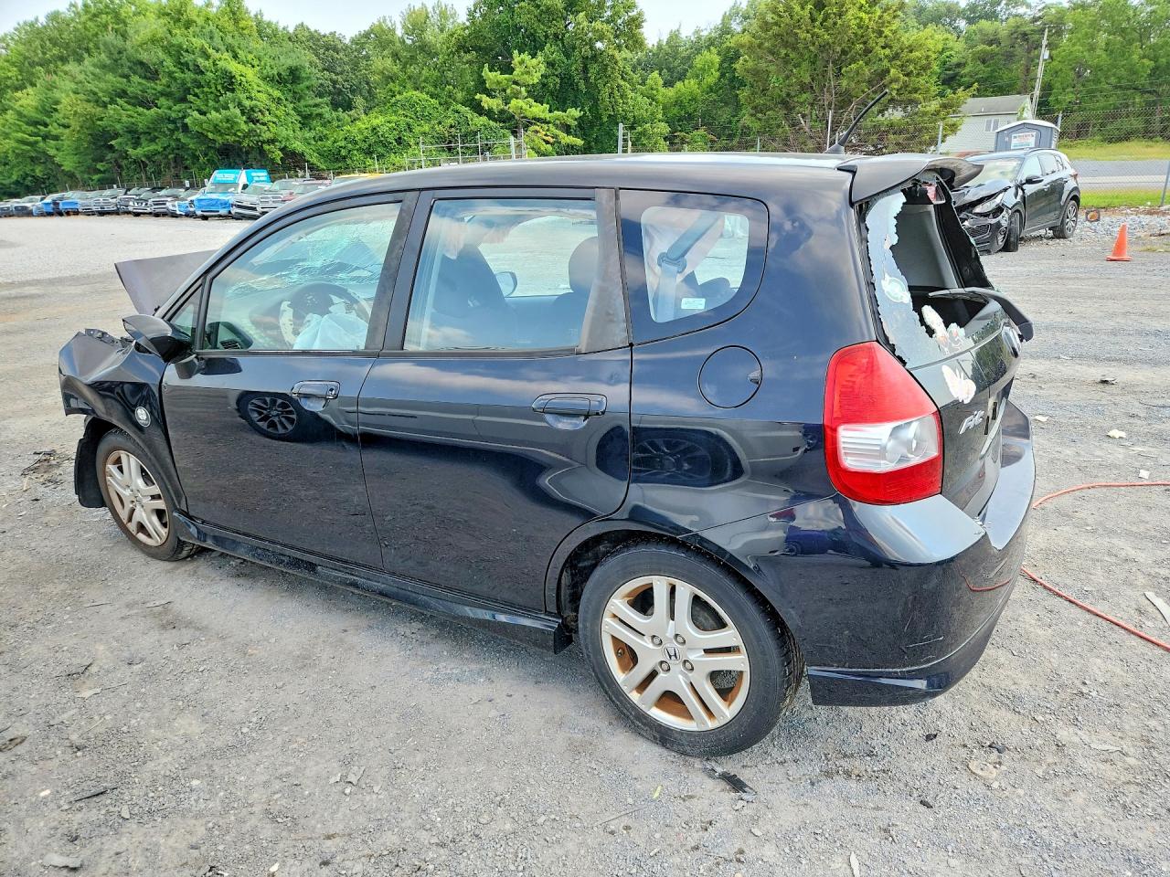 2008 Honda Fit Sport Black vin: JHMGD38658S012821
