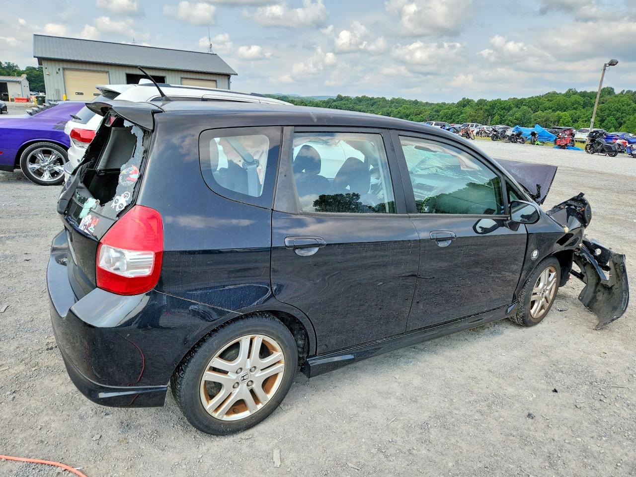 2008 Honda Fit Sport Black vin: JHMGD38658S012821