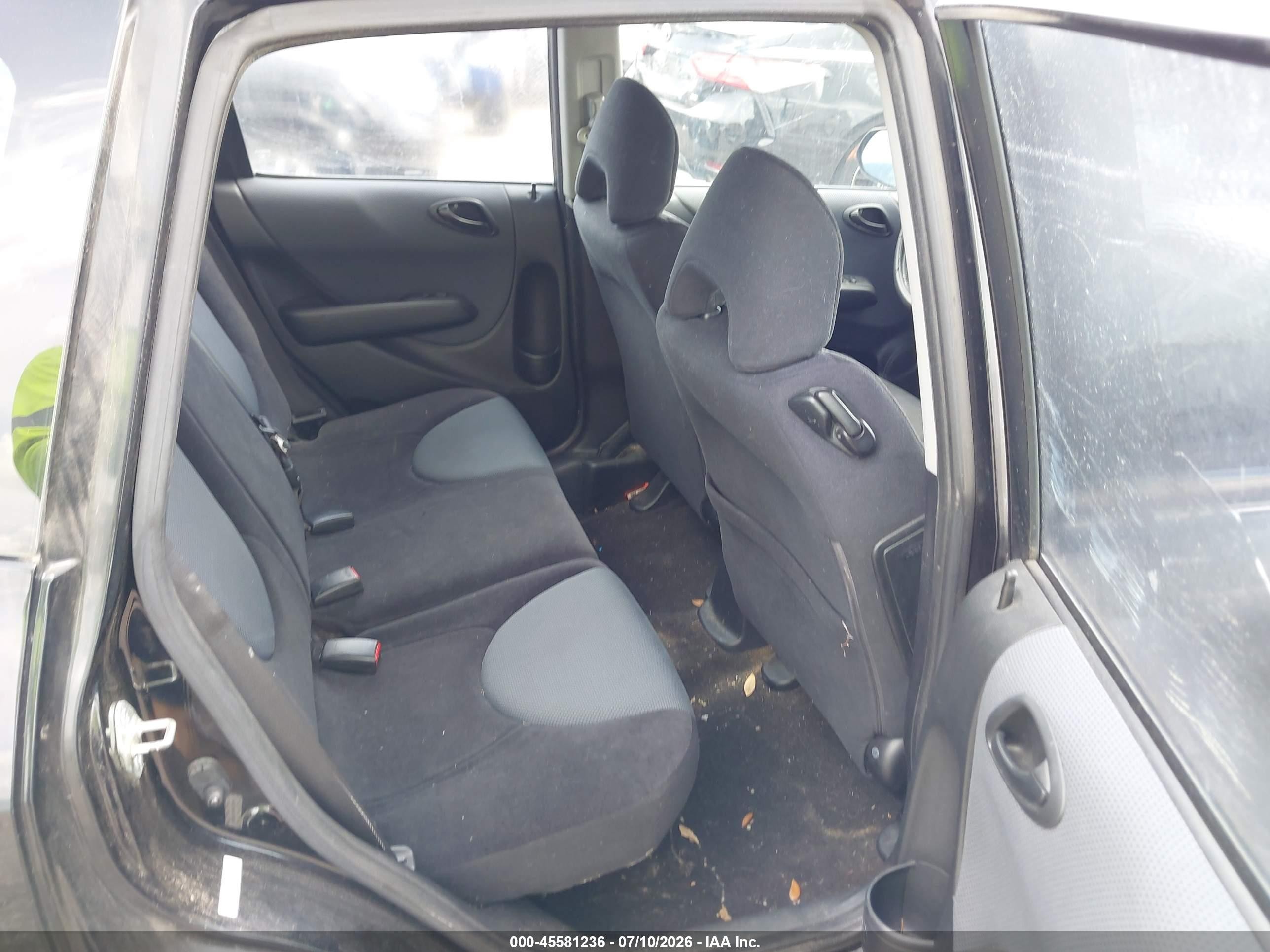 2008 Honda Fit Sport Black vin: JHMGD38658S028792